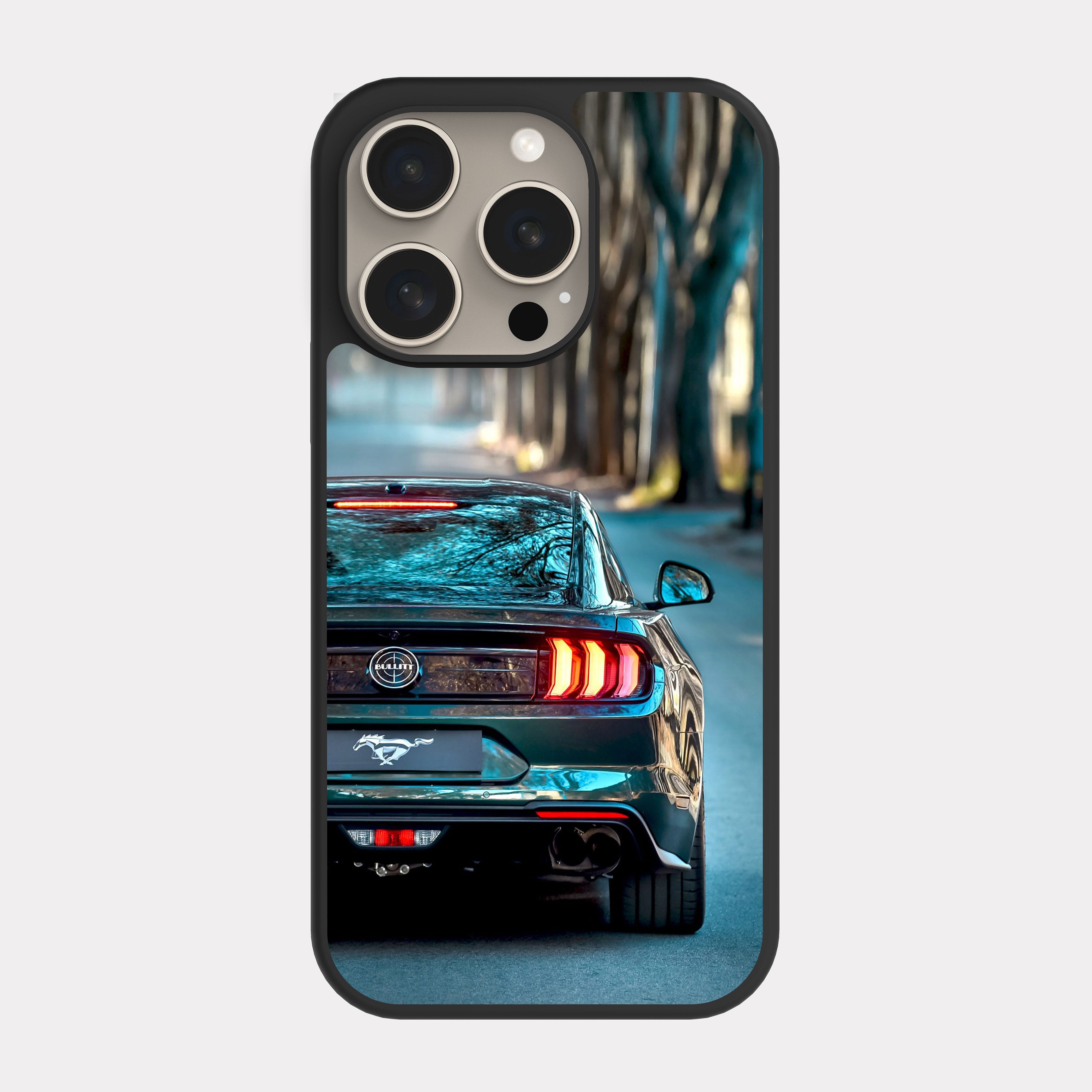 iPhone 15 Pro case cover Ford Mustang GT Grey