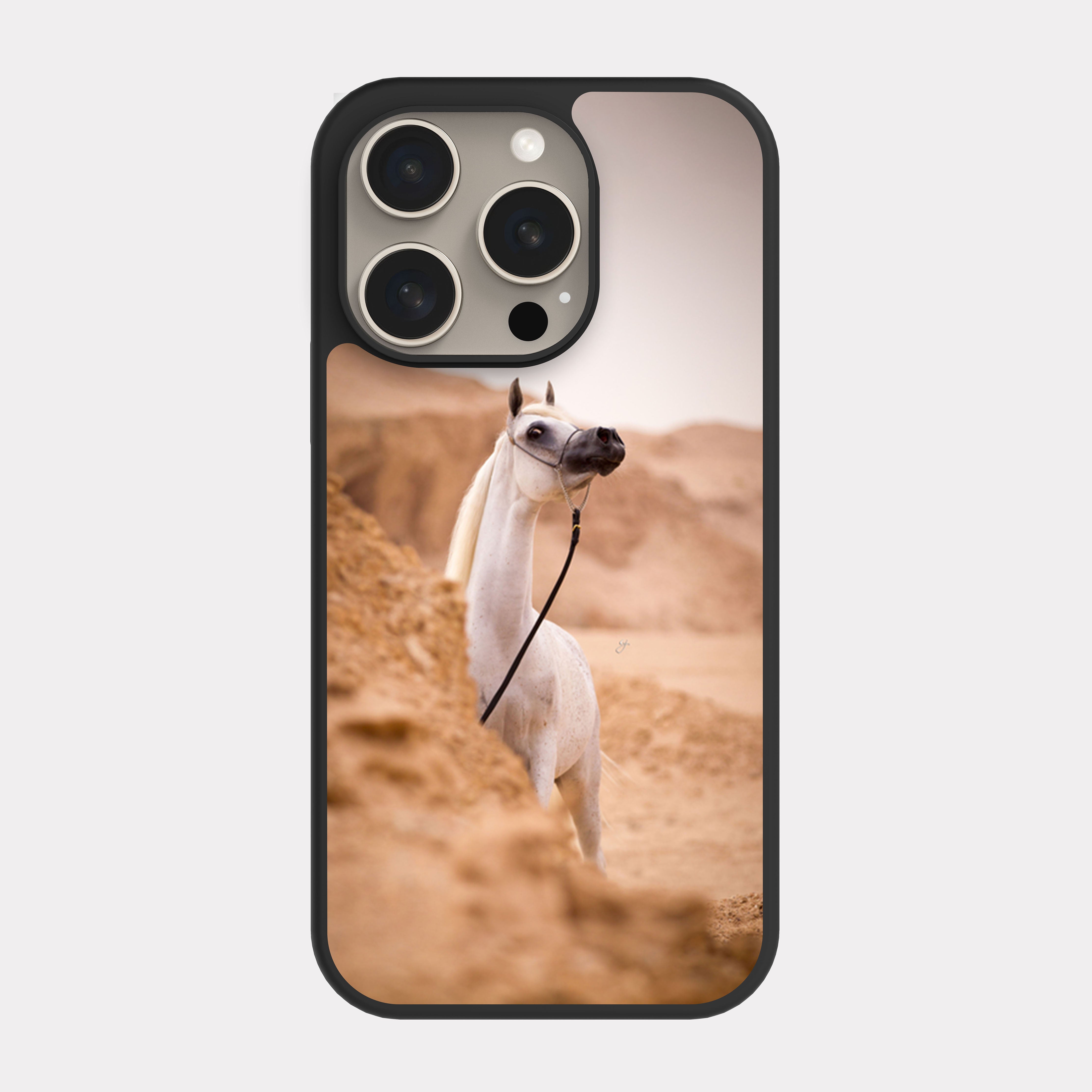 iPhone 15 Pro case cover Arabian Horse Beige