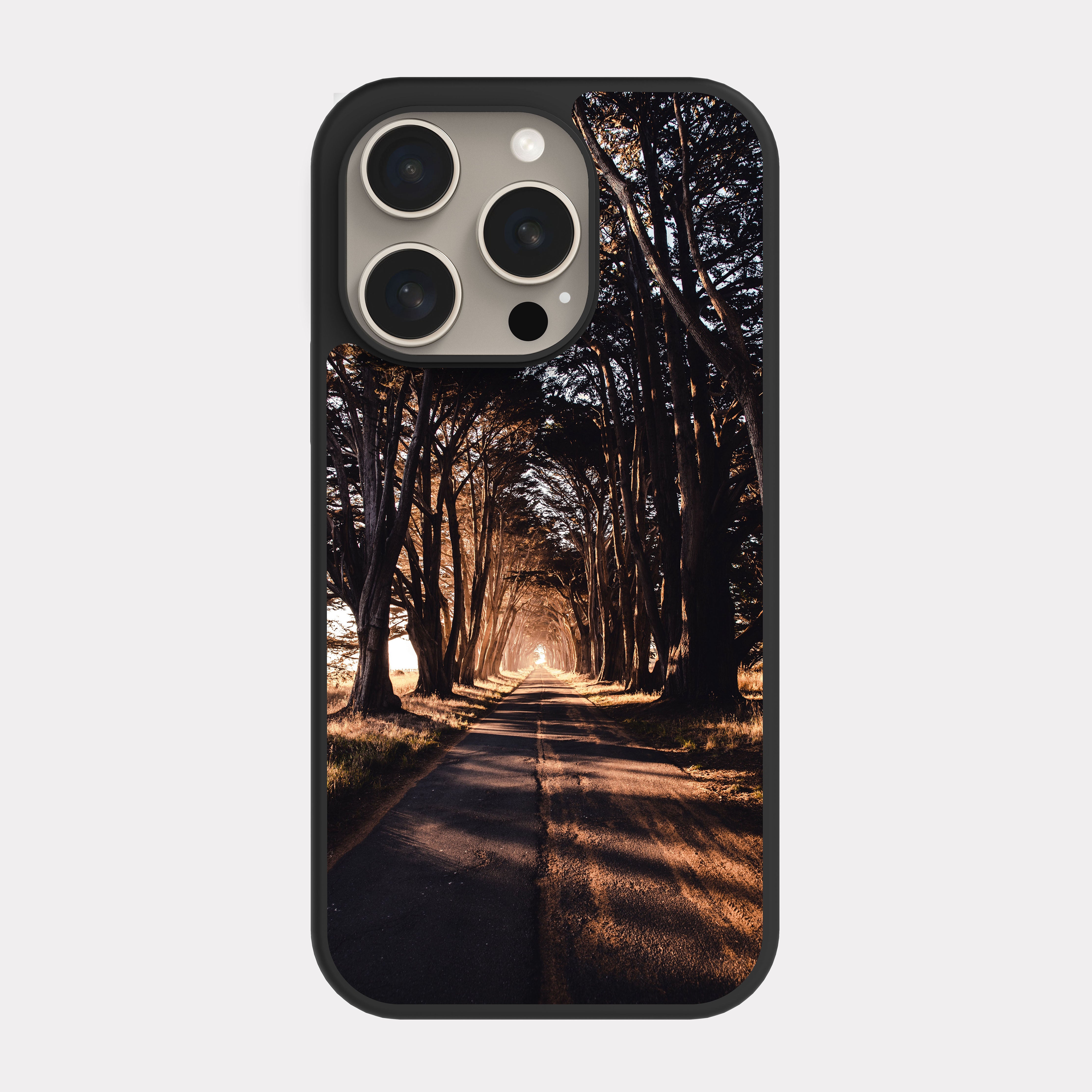 iPhone 15 Pro case cover Forest Road Brown