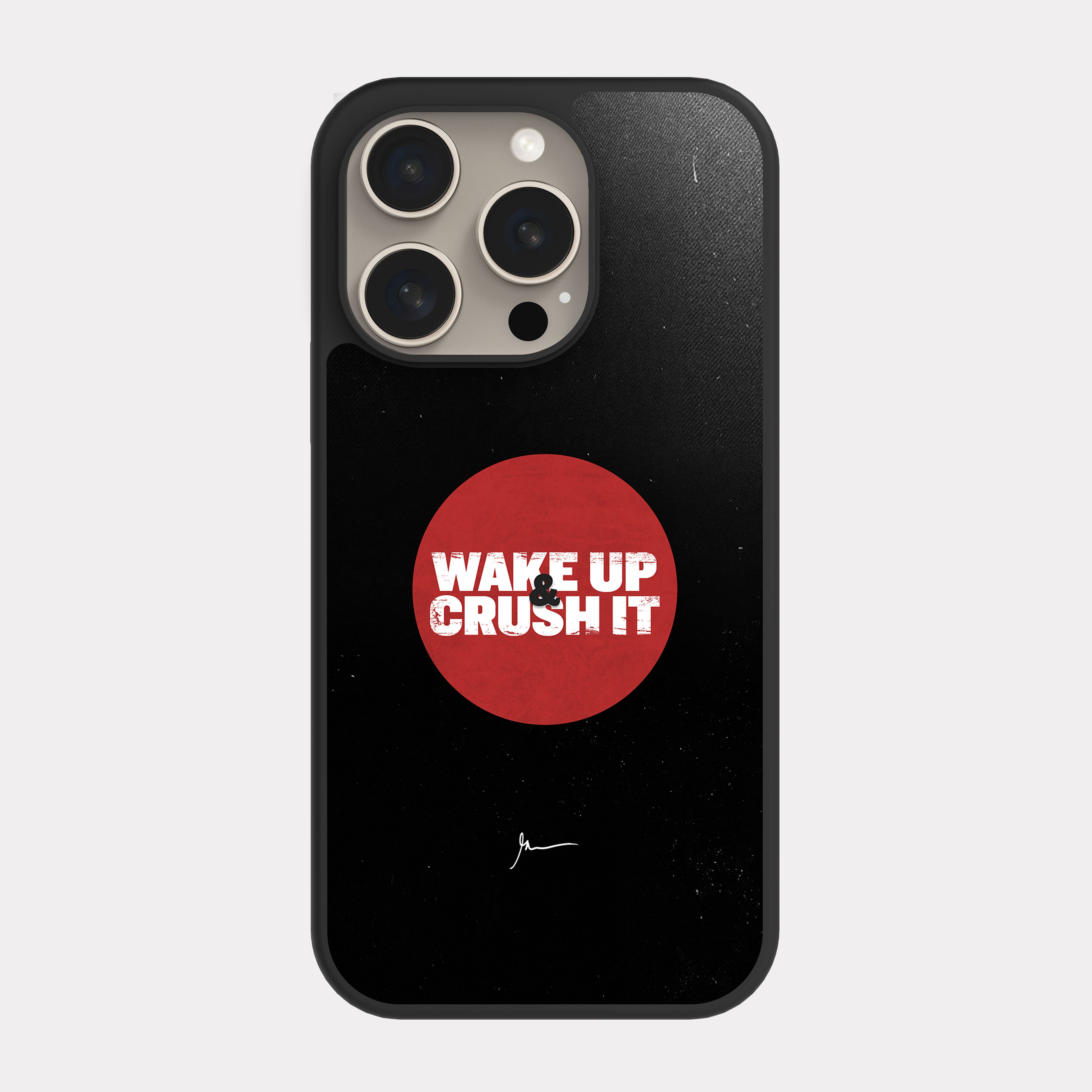 iPhone 15 Pro case cover English Quote Wake Up Crush It