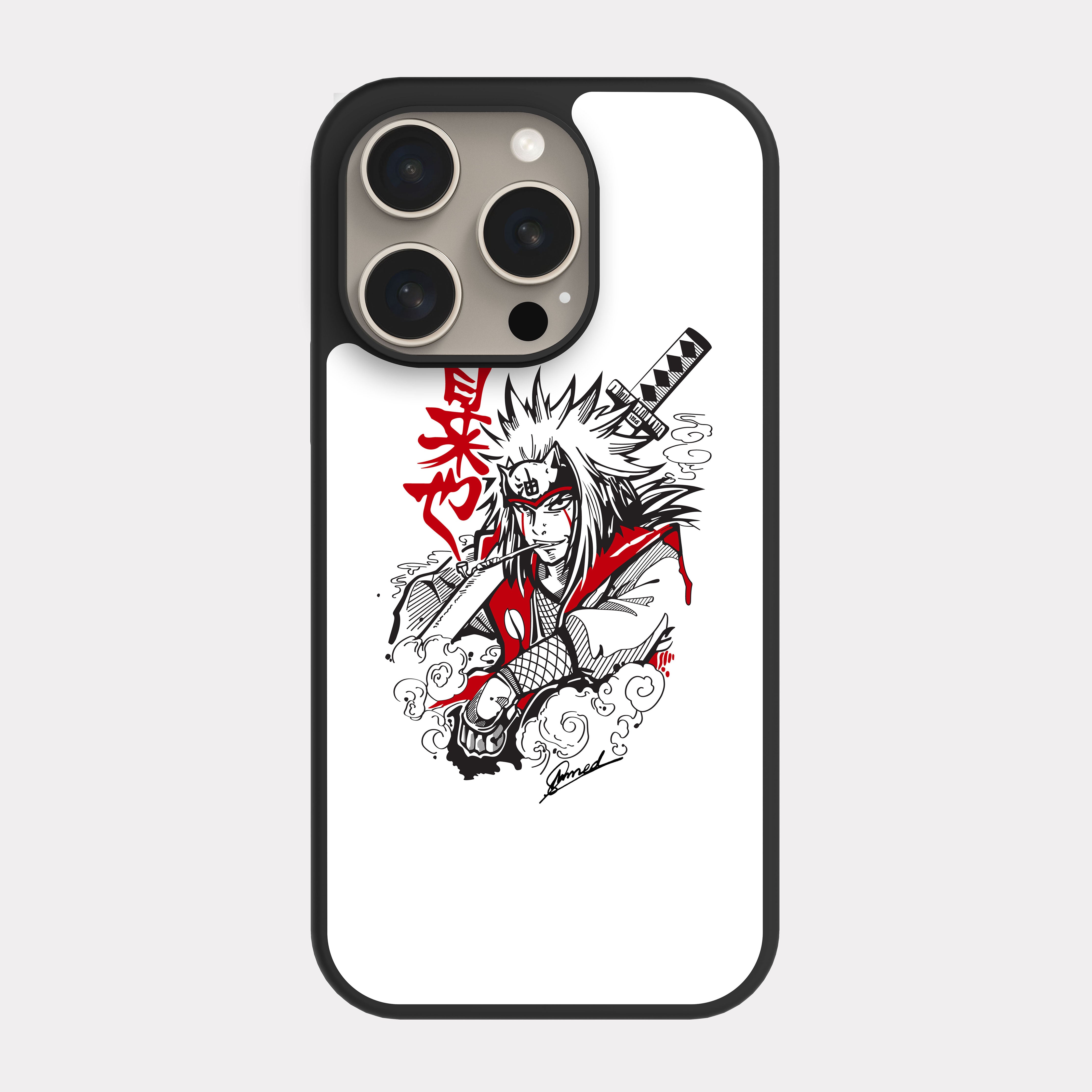 iPhone 15 Pro case cover Naruto Jiraiya  White