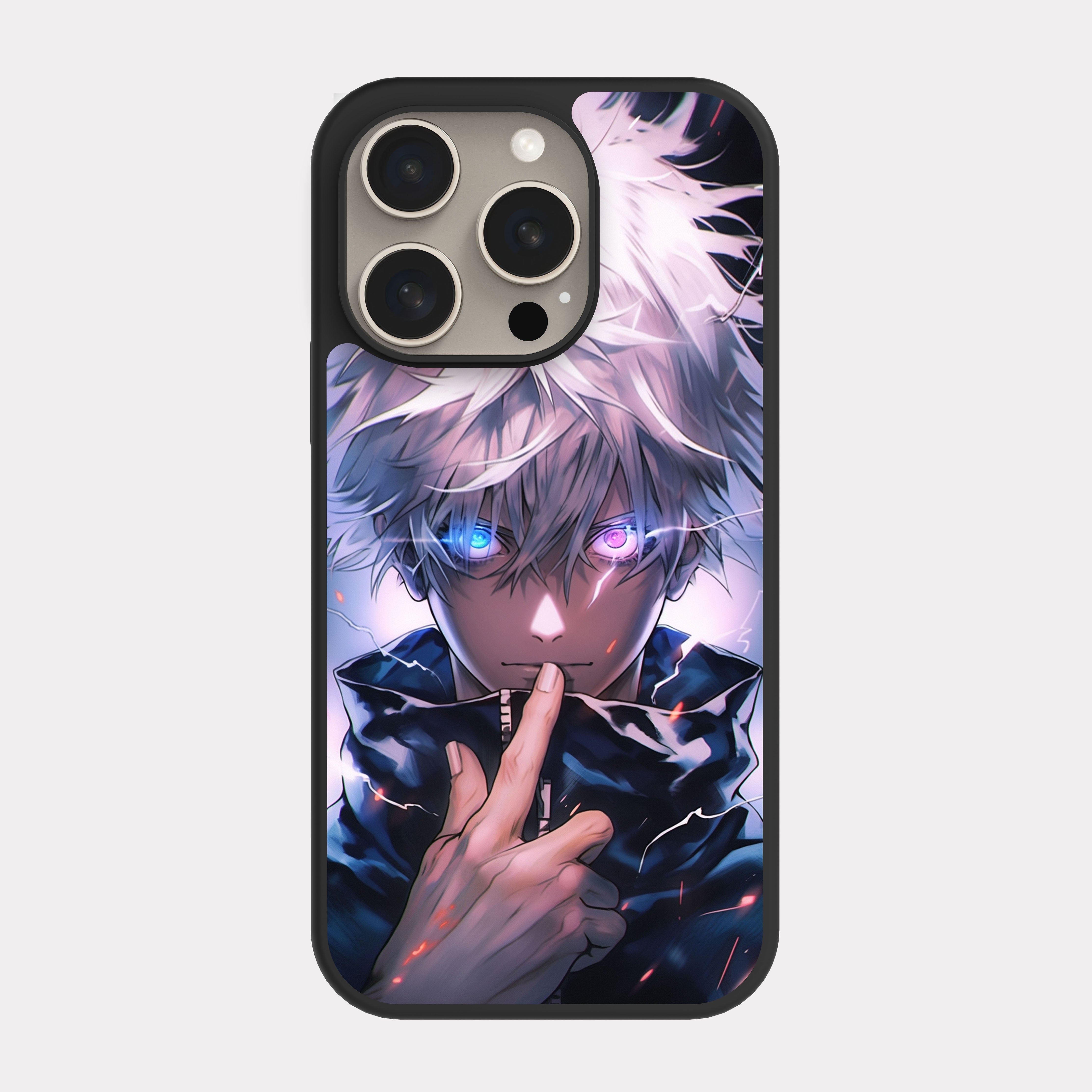 iPhone 15 Pro case cover Jujutsu Kaisen Satoru Gojo Grey