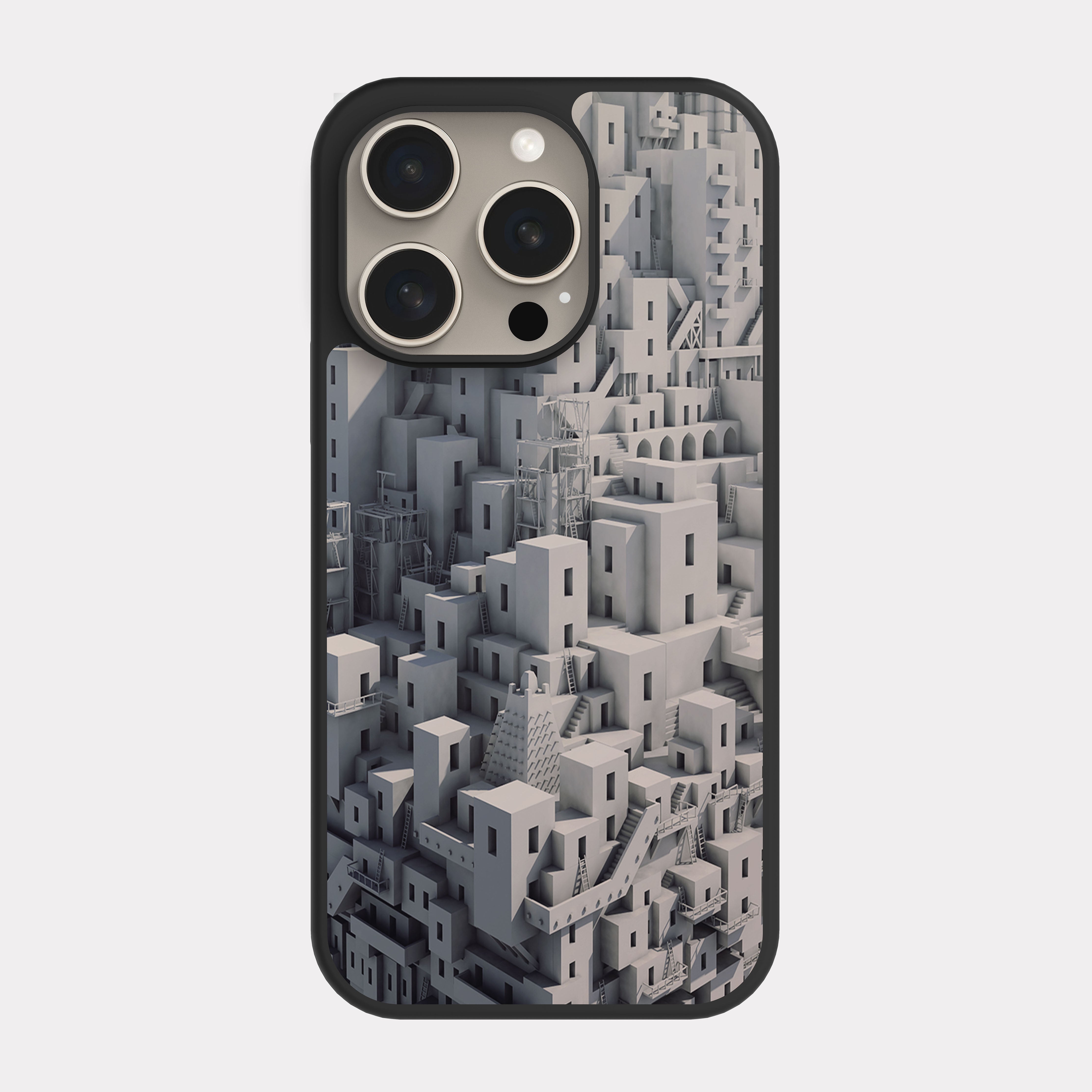 iPhone 15 Pro case cover Architectural design White