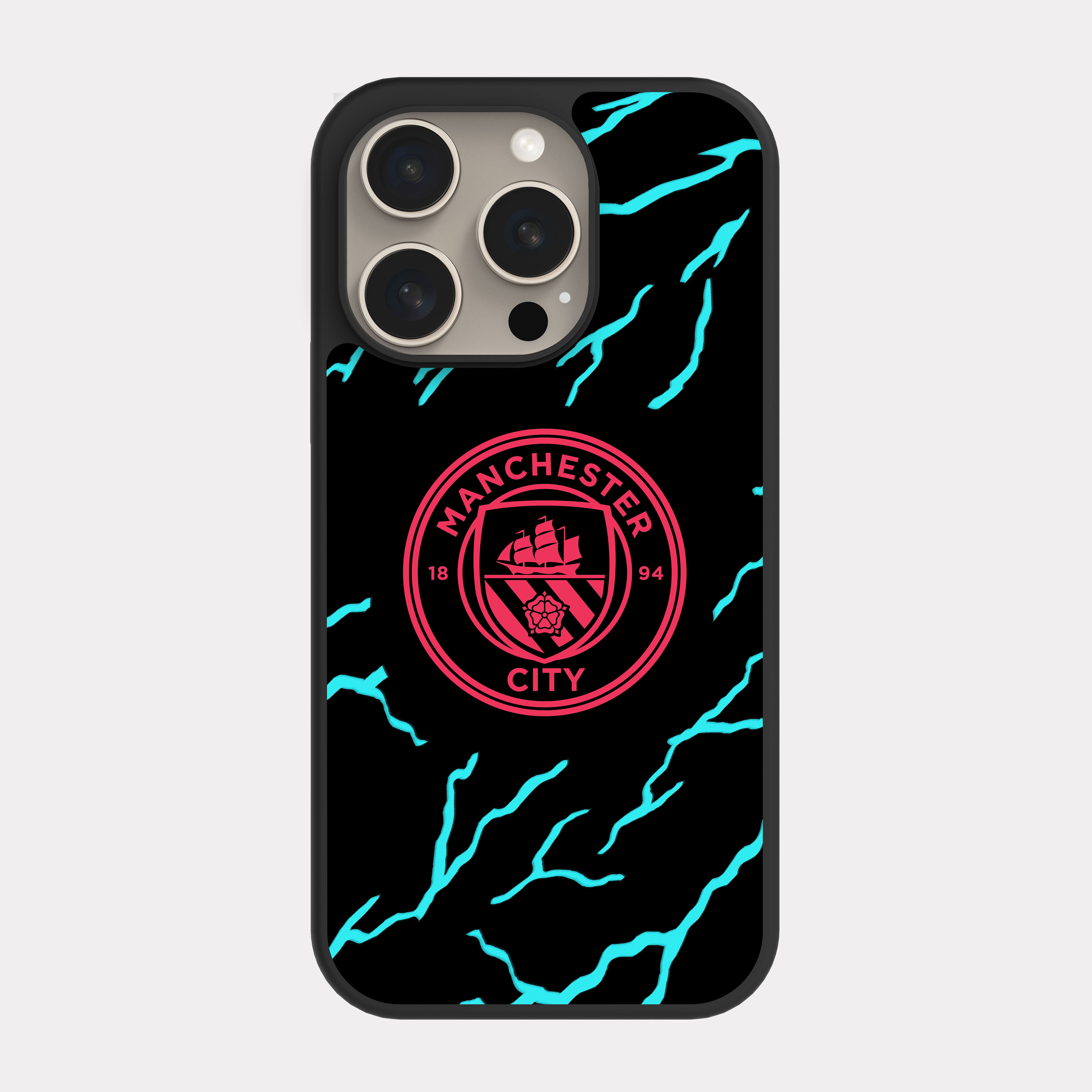 iPhone 15 Pro case cover Manchester City Club Cyan