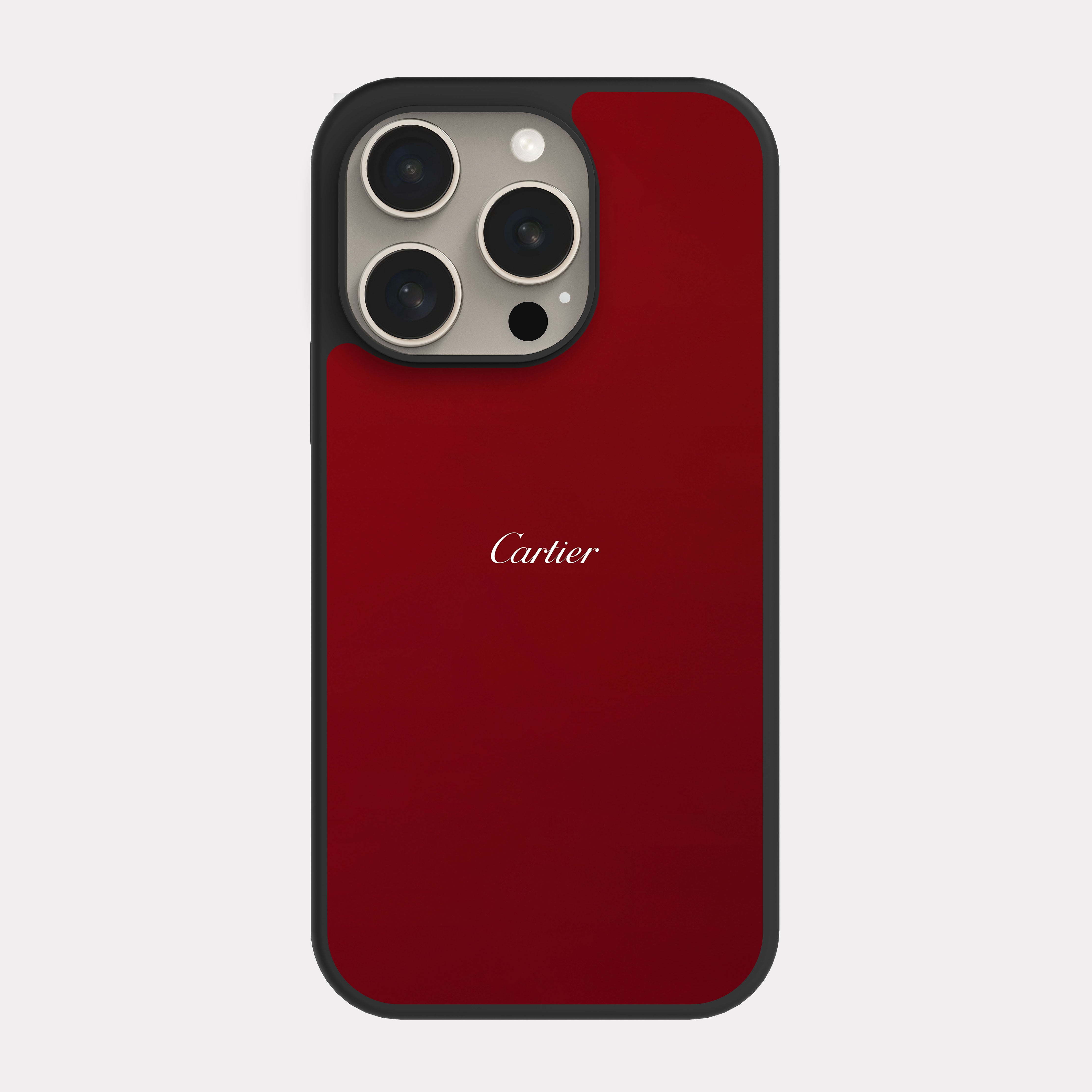 iPhone 15 Pro case cover Cartier Red and White