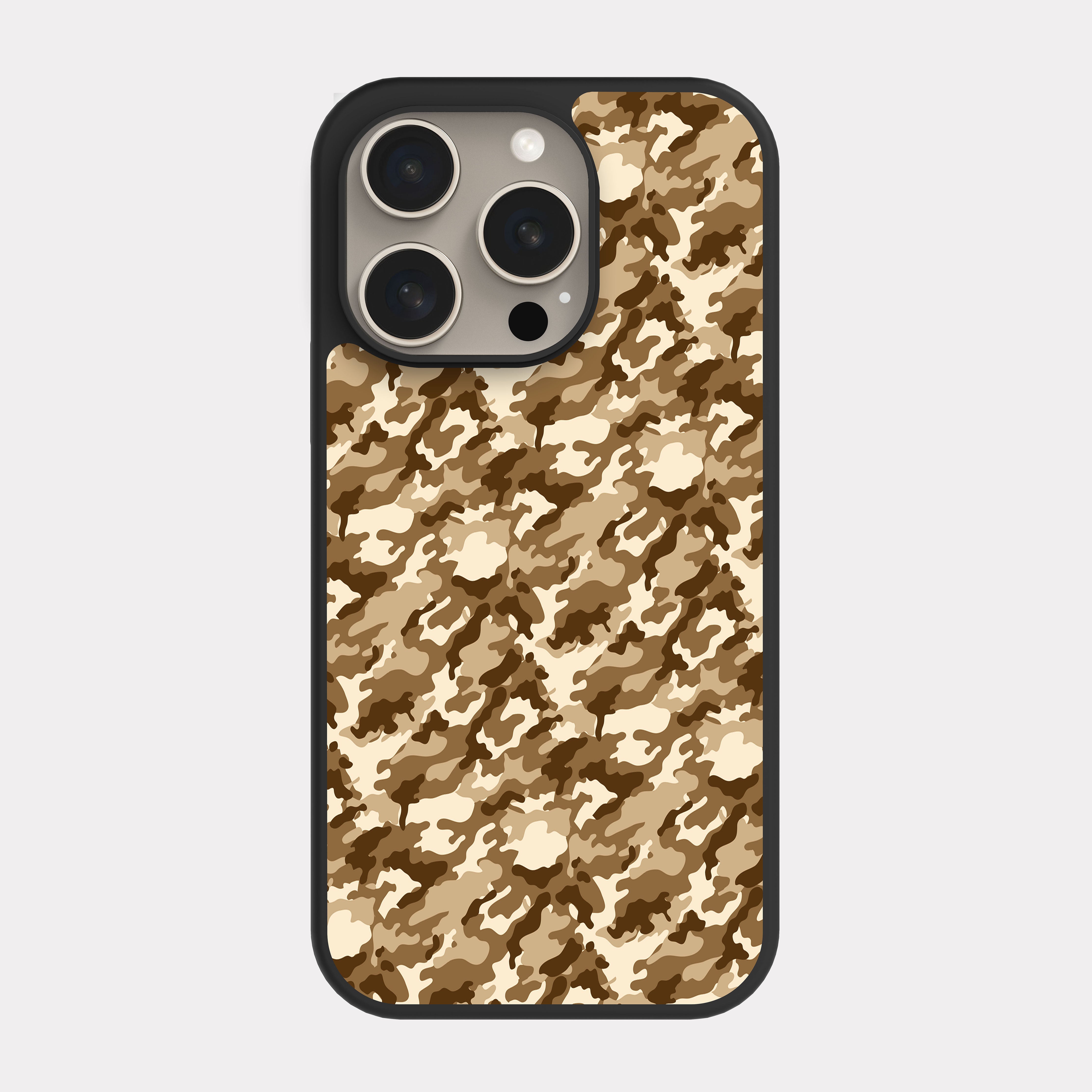 iPhone 15 Pro case cover Military Camo Beige