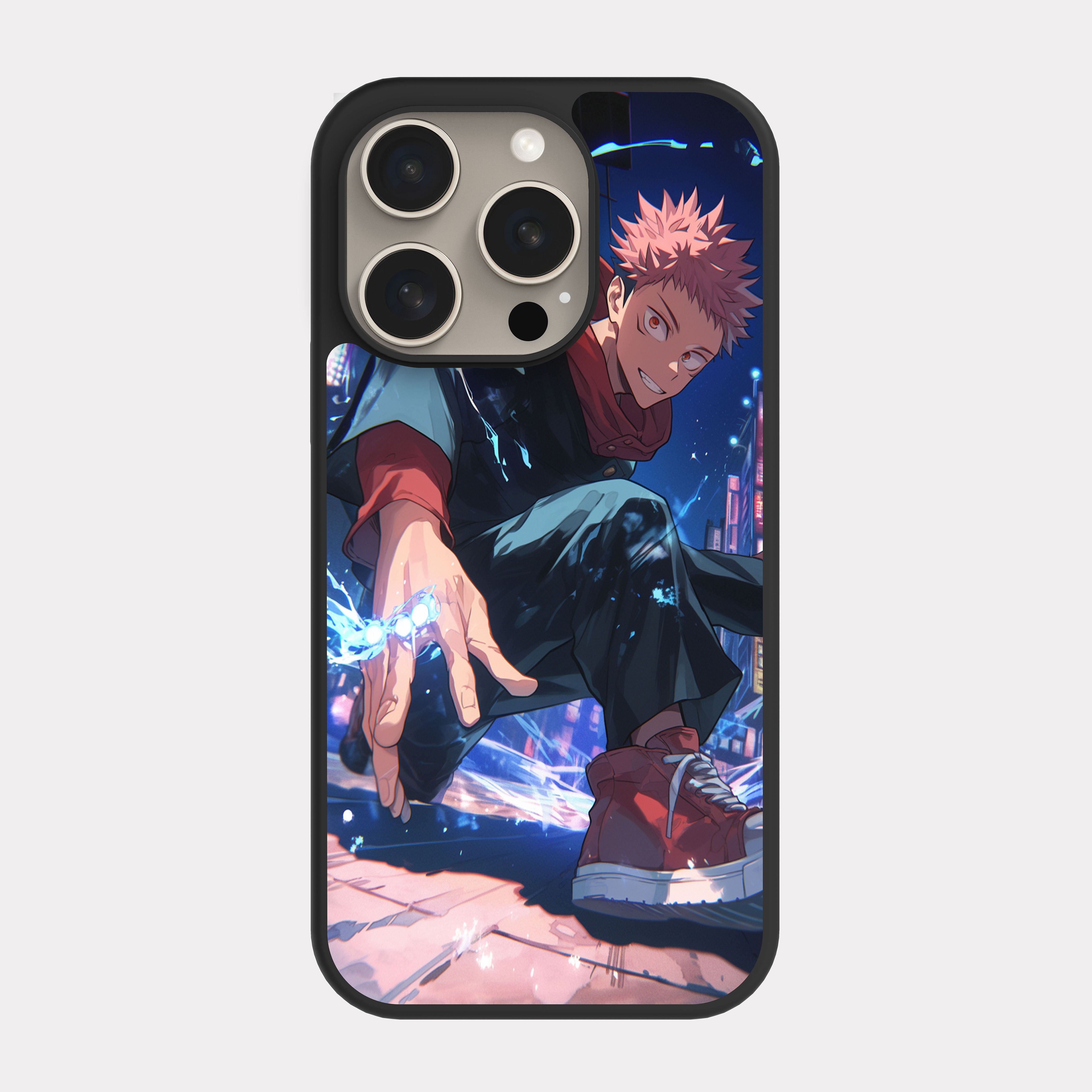iPhone 15 Pro case cover Jujutsu Kaisen Itadori Blue