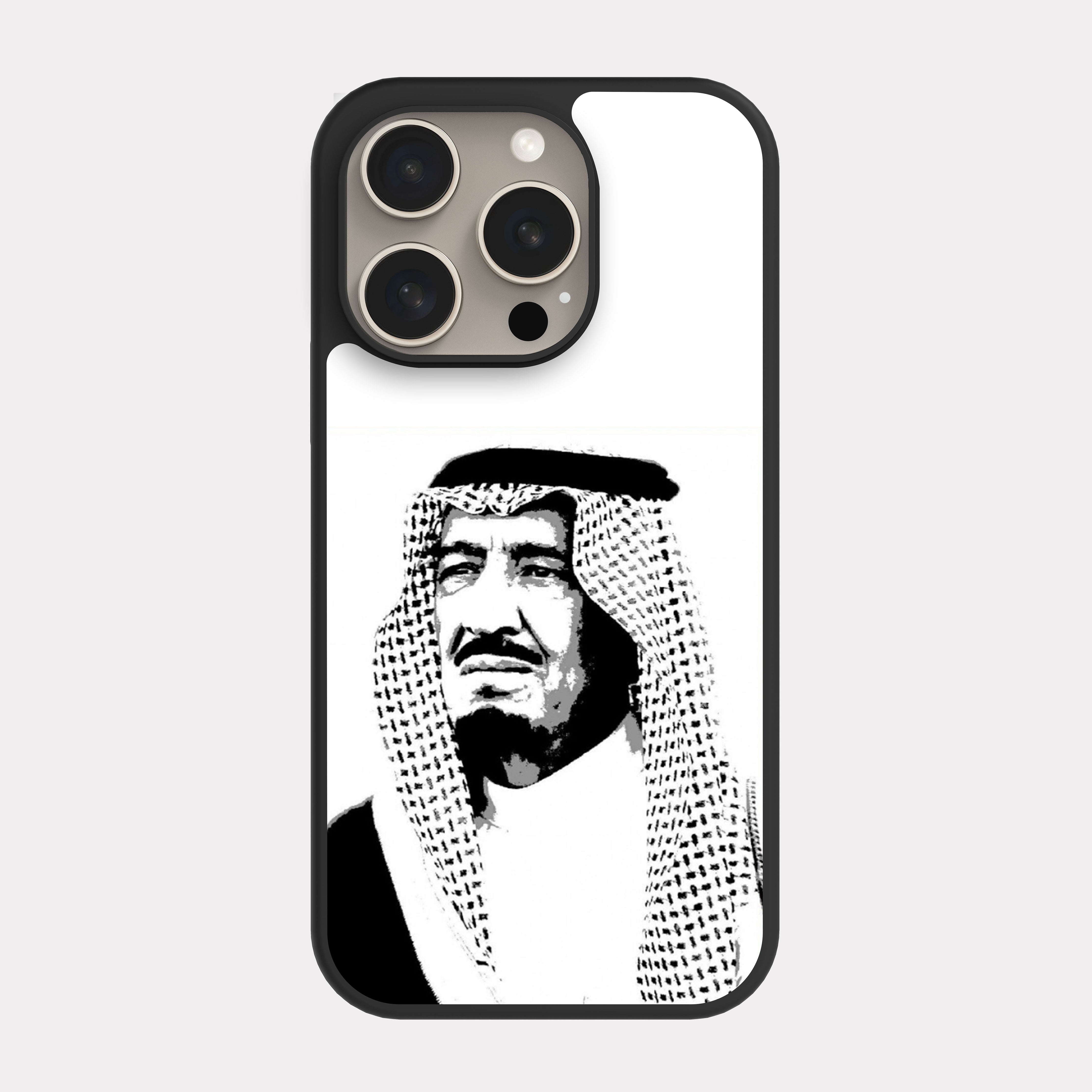 iPhone 15 Pro case cover King Salman bin Abdulaziz Al Saud White