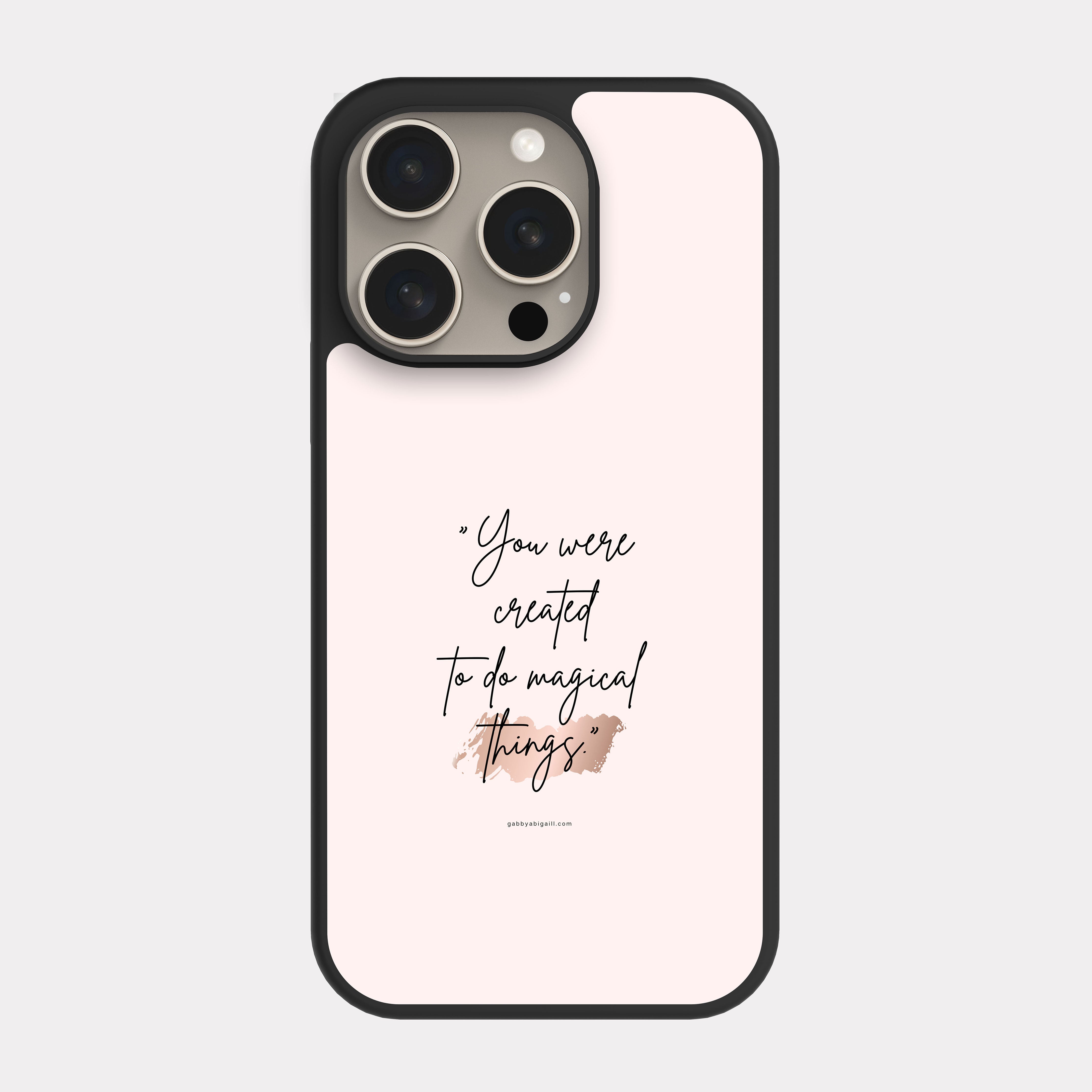 iPhone 15 Pro case cover English Quote You were created to do