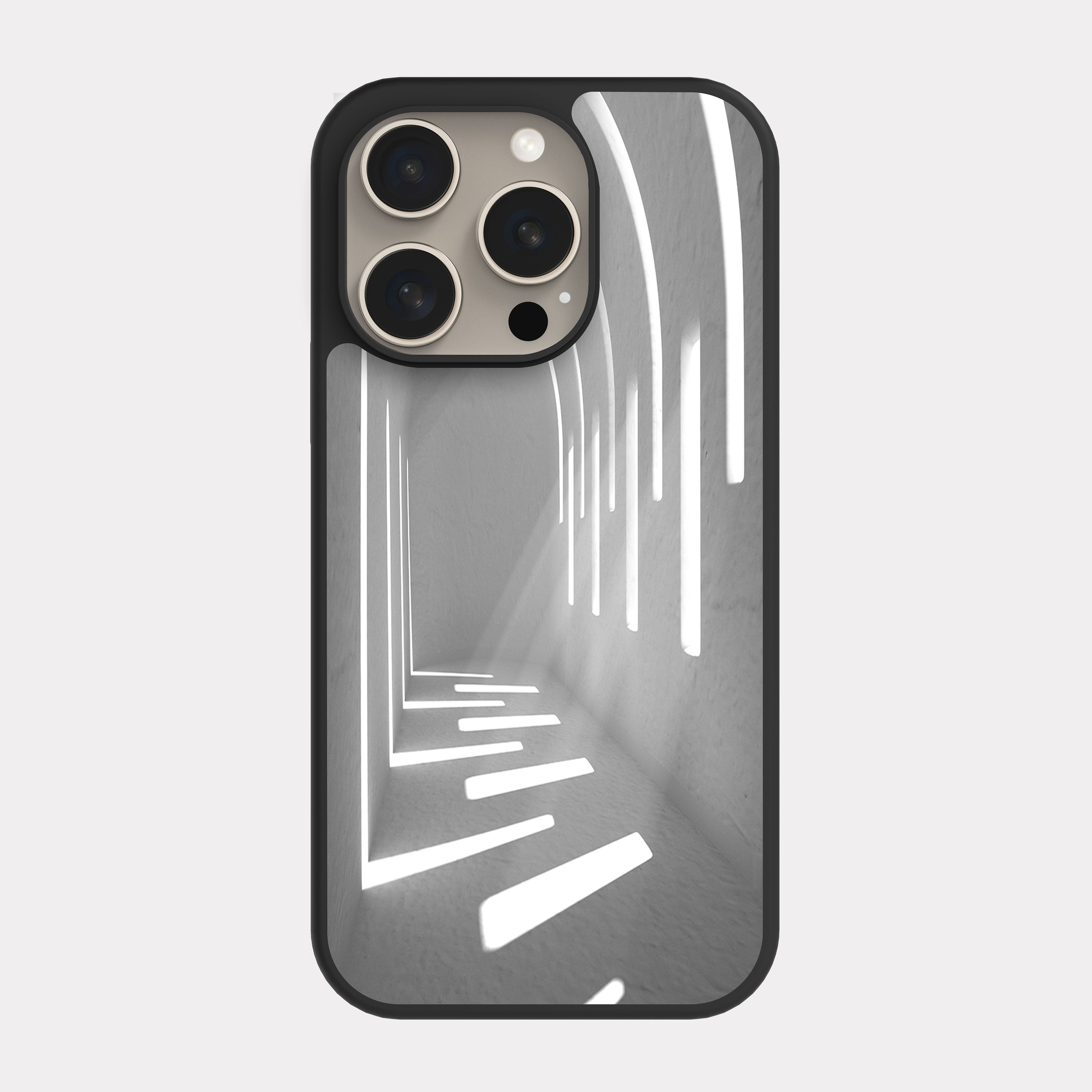 iPhone 15 Pro case cover Grey Architectural Design
