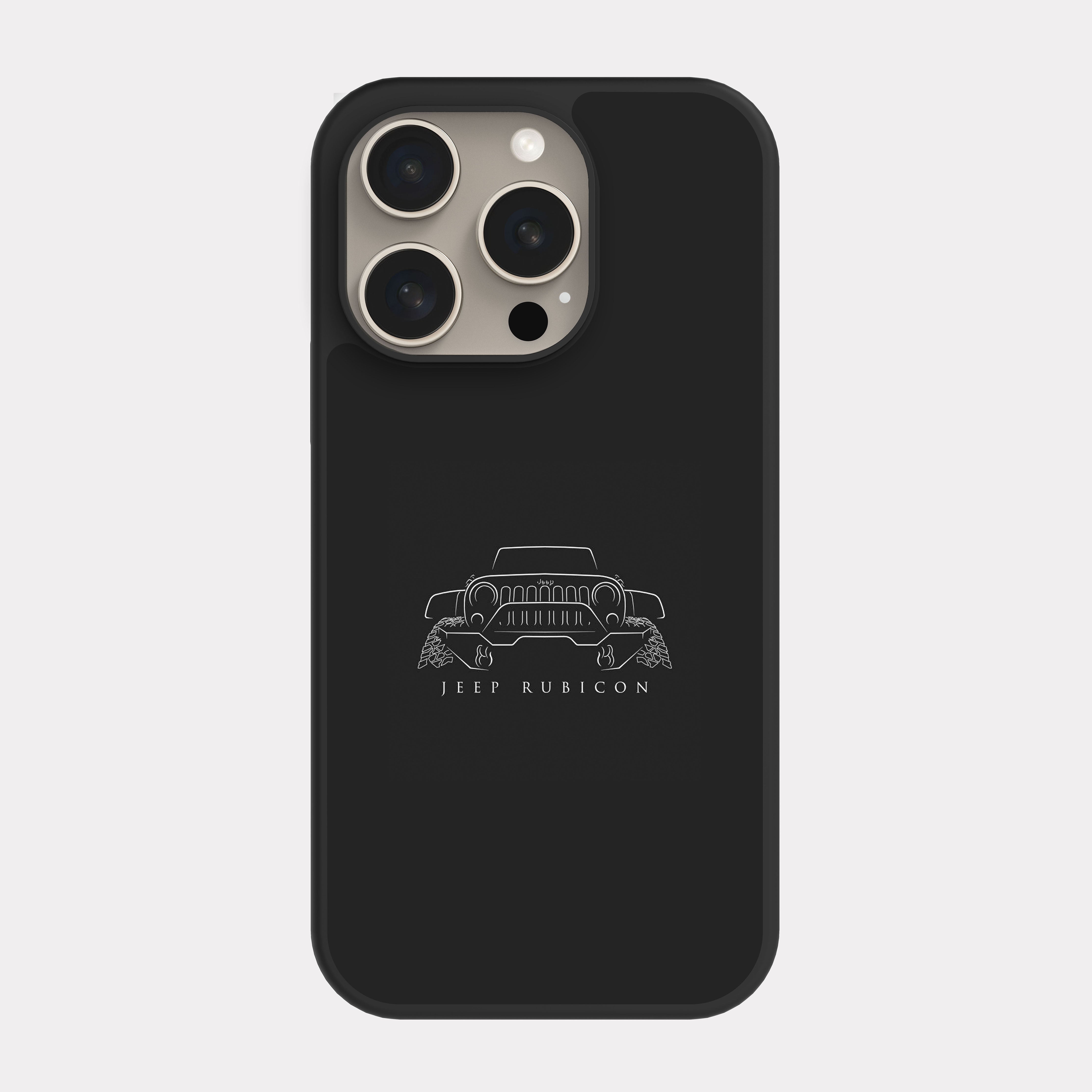 iPhone 15 Pro case cover Jeep Wrangler Rubicon Rebel Black