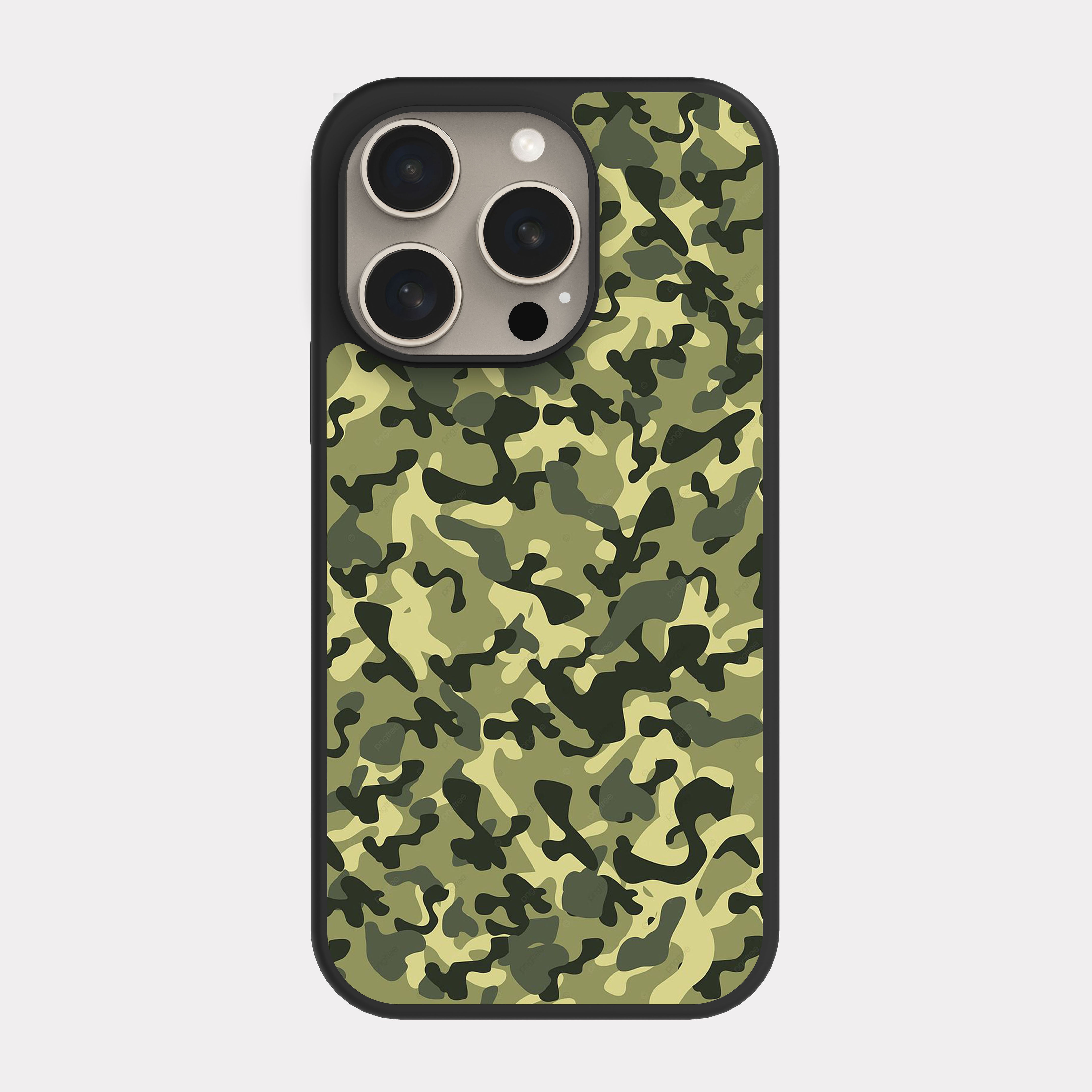 iPhone 15 Pro case cover Military Camo Green
