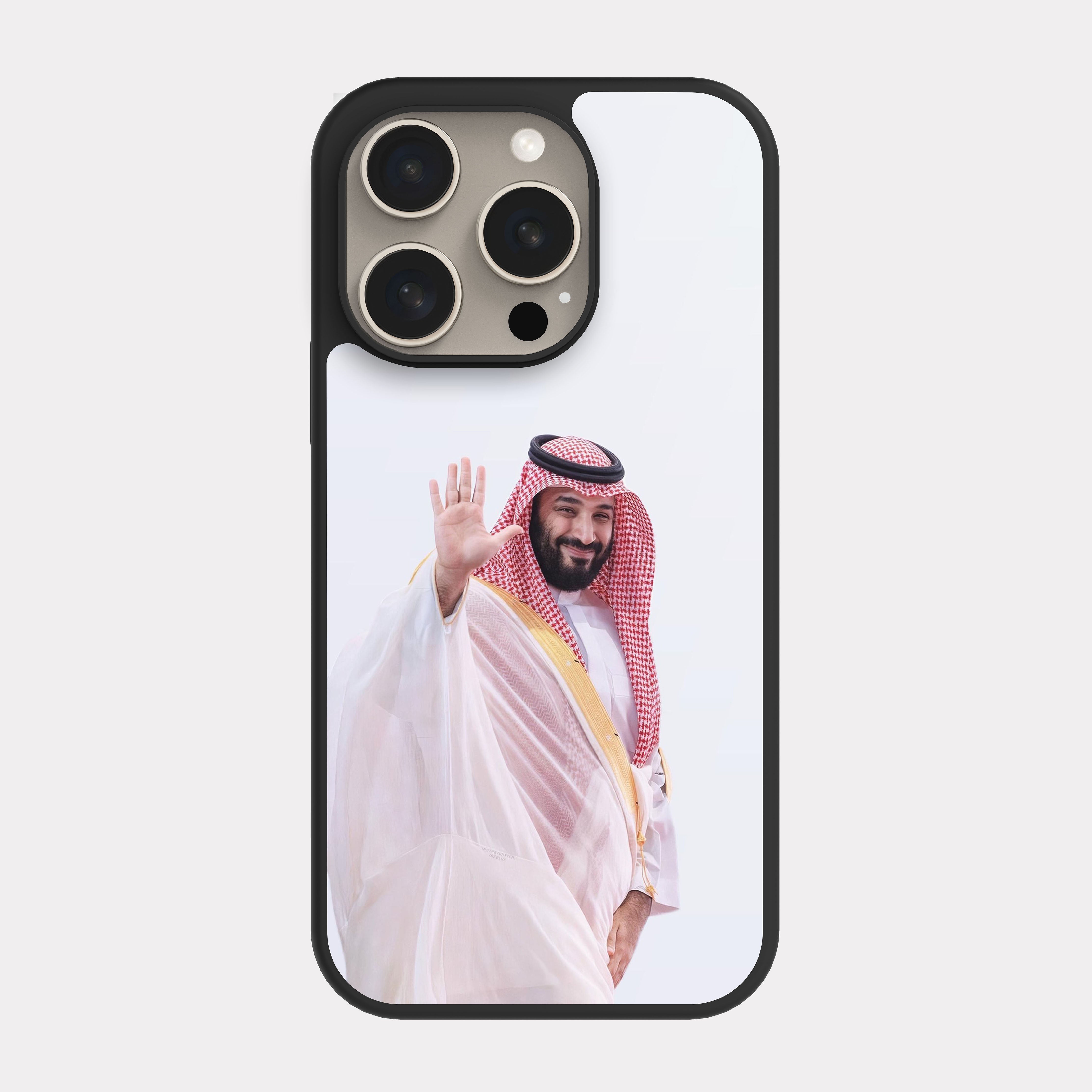 iPhone 15 Pro case cover MBS Prince Mohammed bin Salman White Red