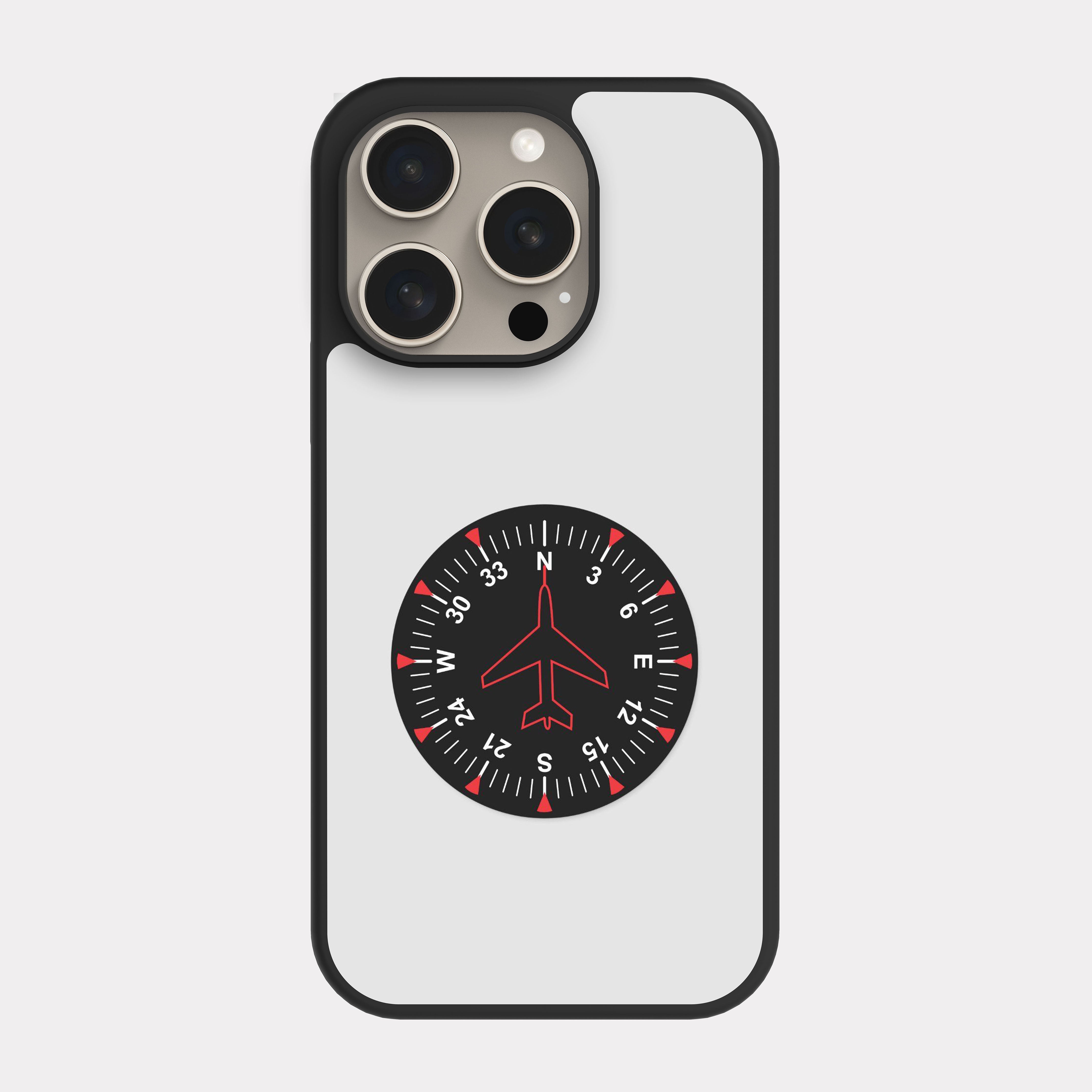 iPhone 15 Pro case cover Aviator Indicator Plane Grey