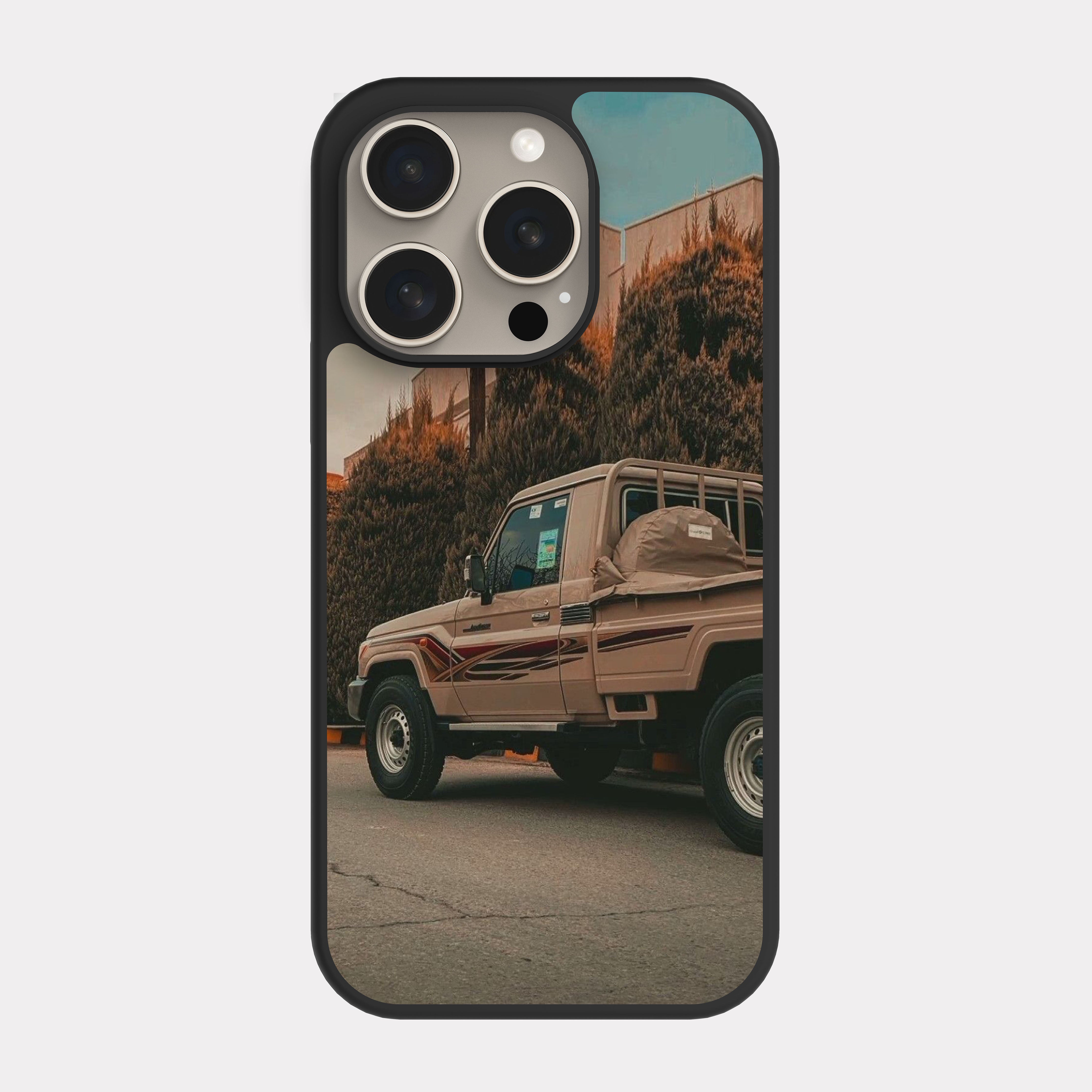 iPhone 15 Pro case cover Toyota Land Cruiser LX Beige