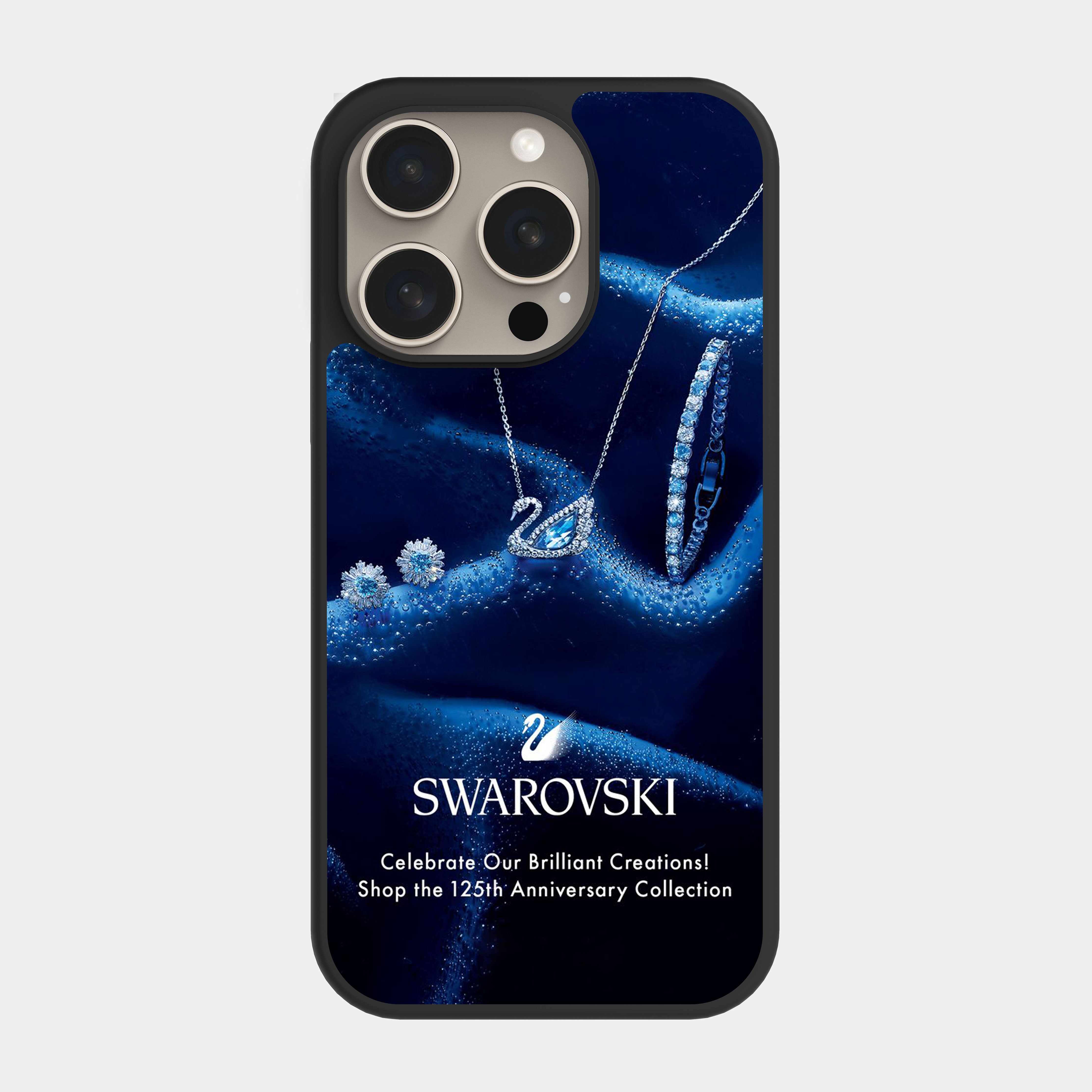 iPhone 15 Pro case cover Swarovski Blue