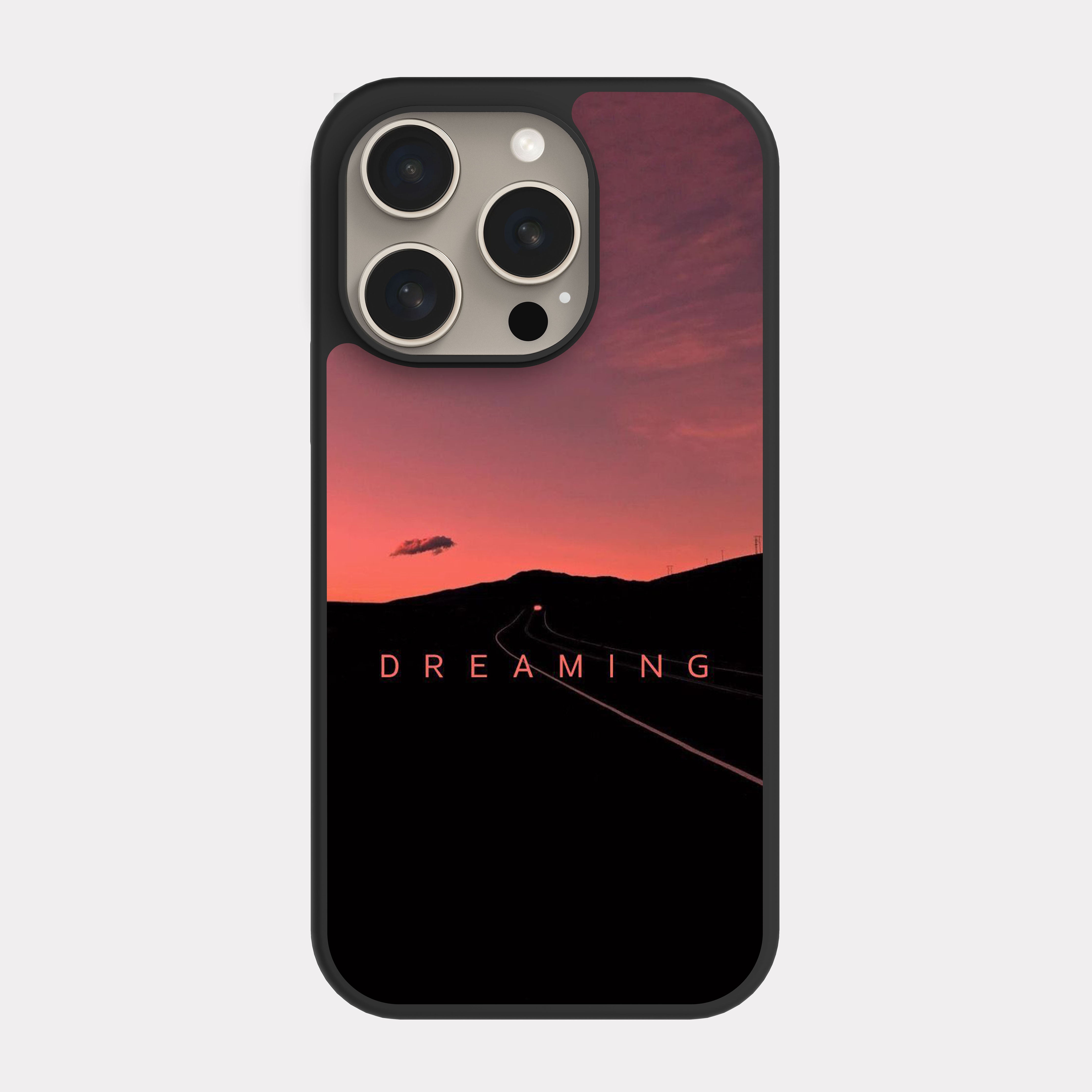 iPhone 15 Pro case cover English Quote Dreaming