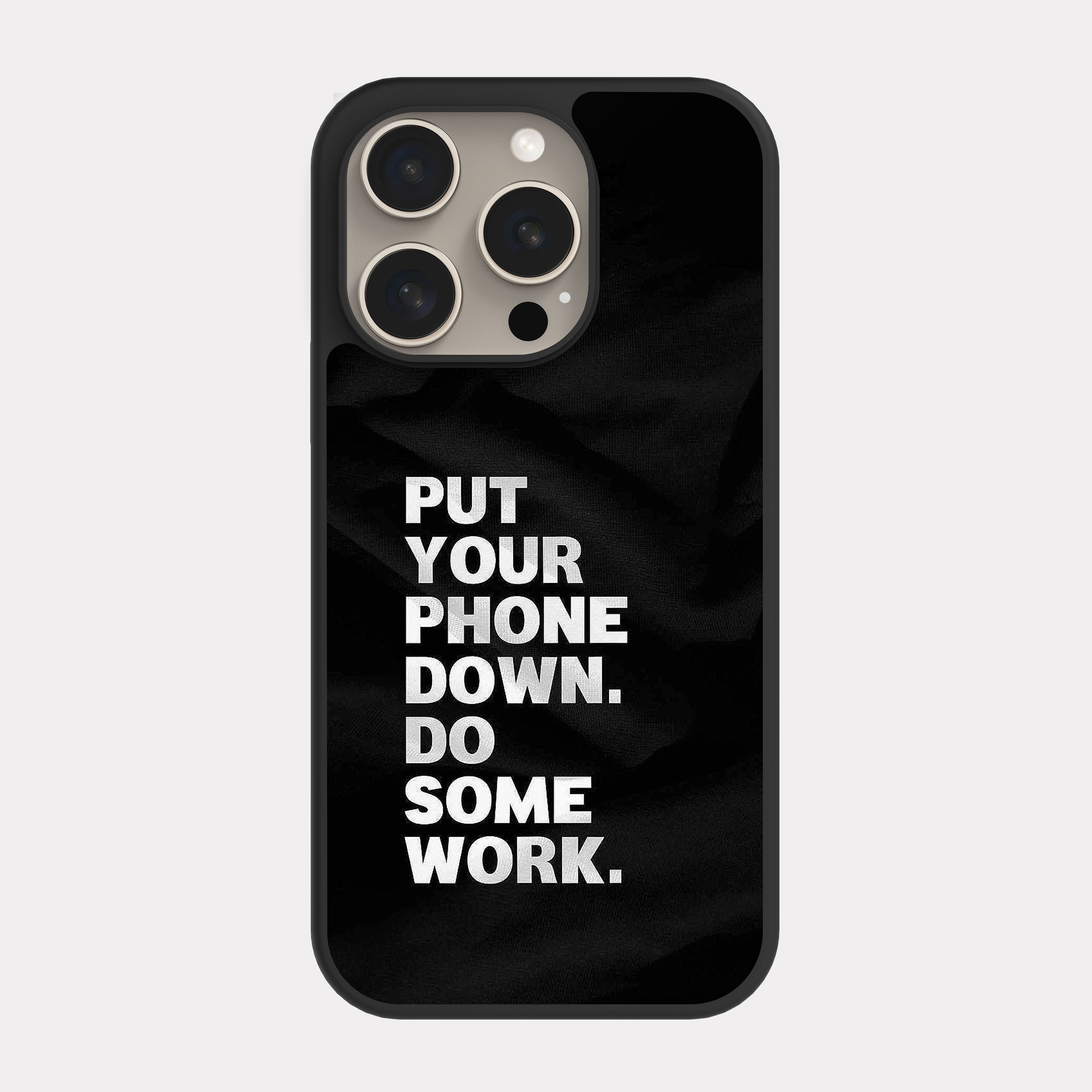 iPhone 15 Pro case cover English Quote Put your phone down