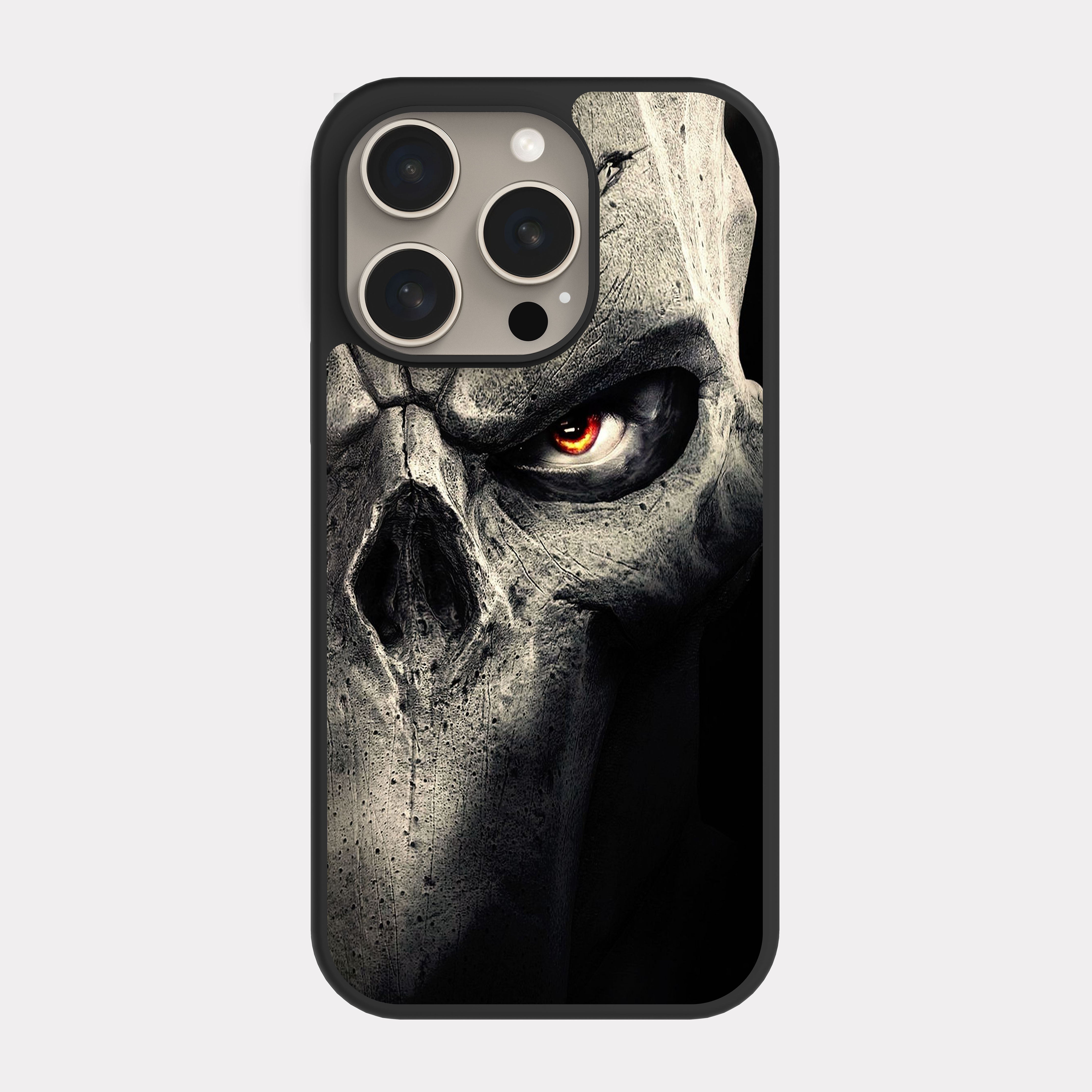 iPhone 15 Pro case cover Darksiders Skull White