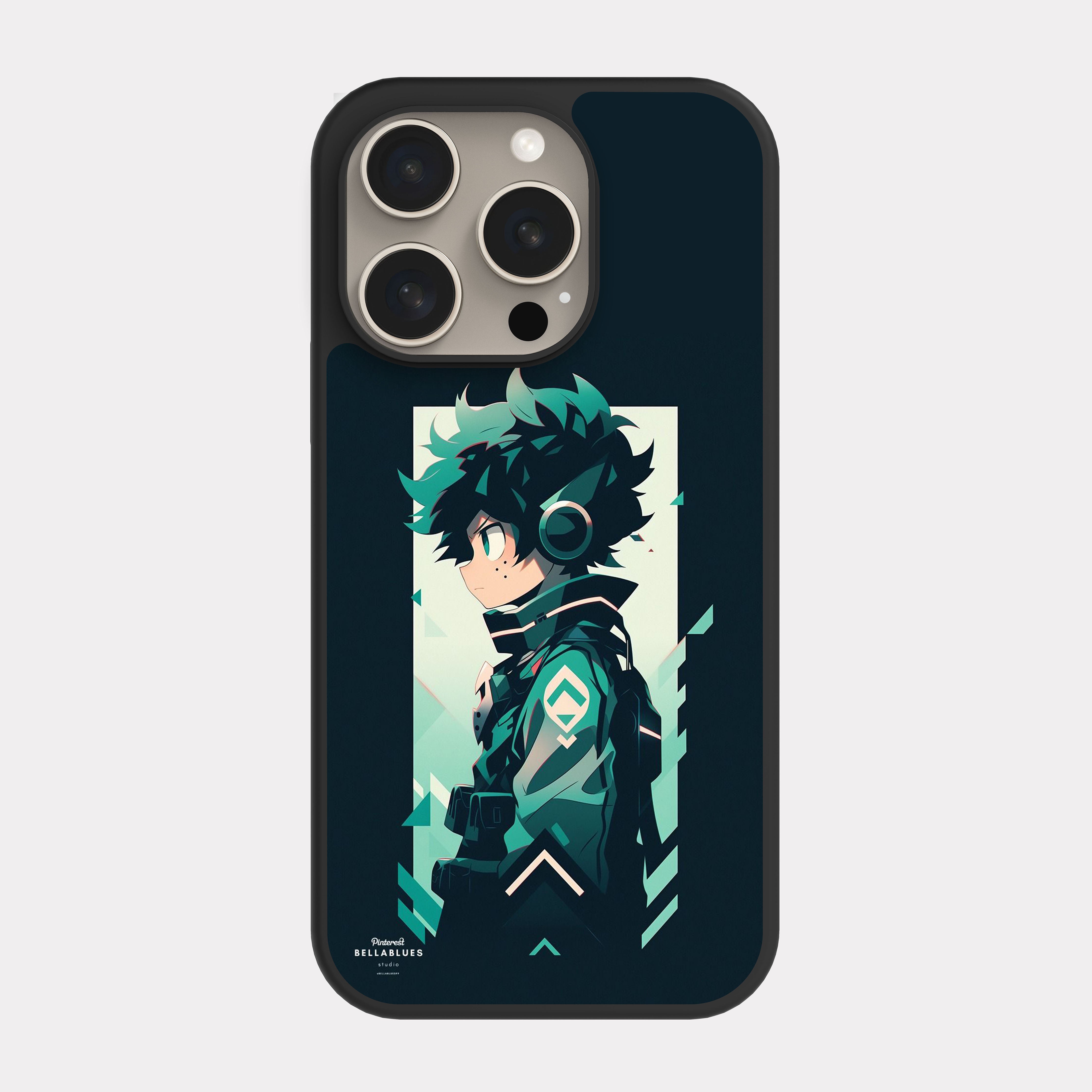 iPhone 15 Pro case cover My Hero Academia Izuku Midoriya Turquoise