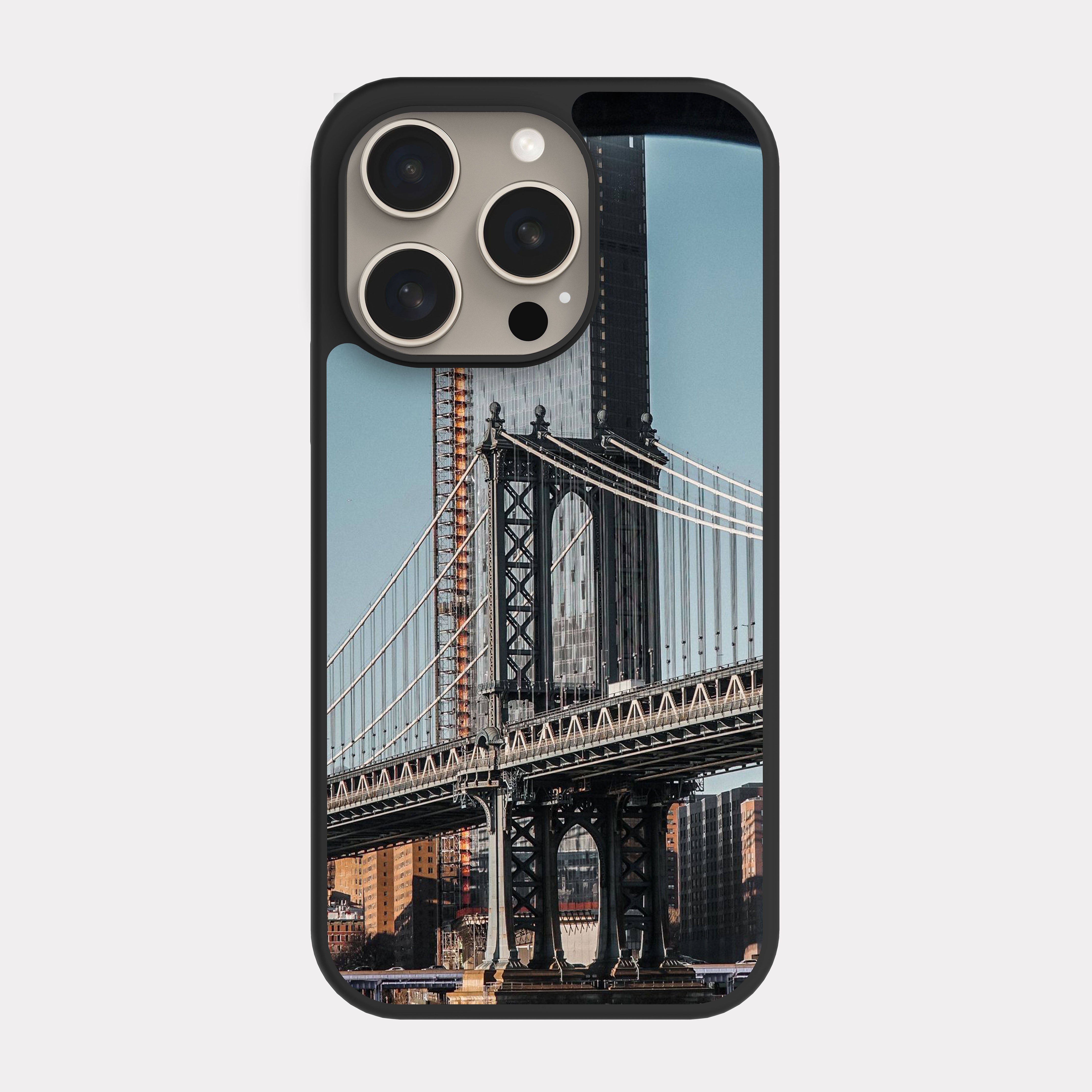 iPhone 15 Pro case cover Manhattan Bridge Grey