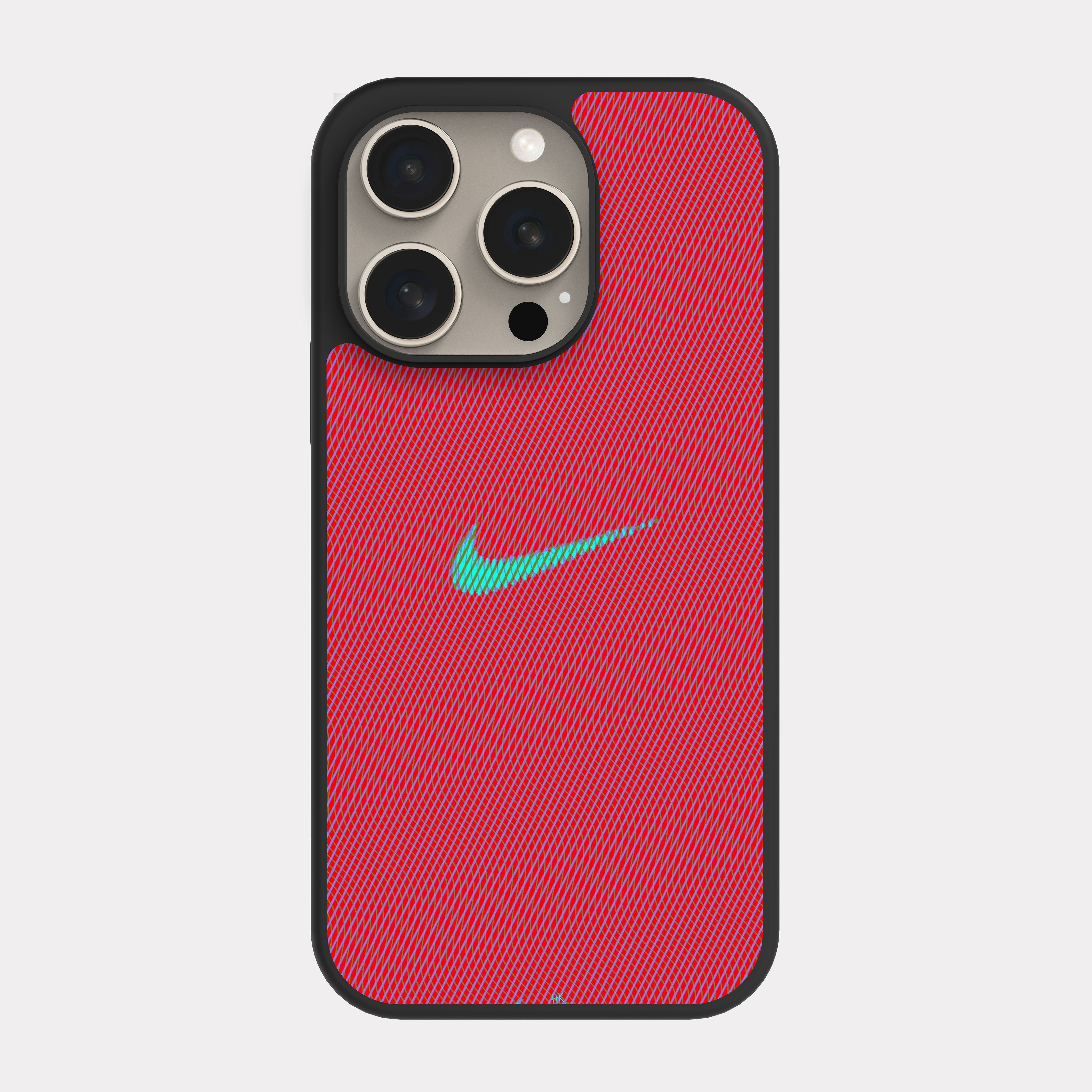 iPhone 15 Pro case cover Nike Pink Cyan