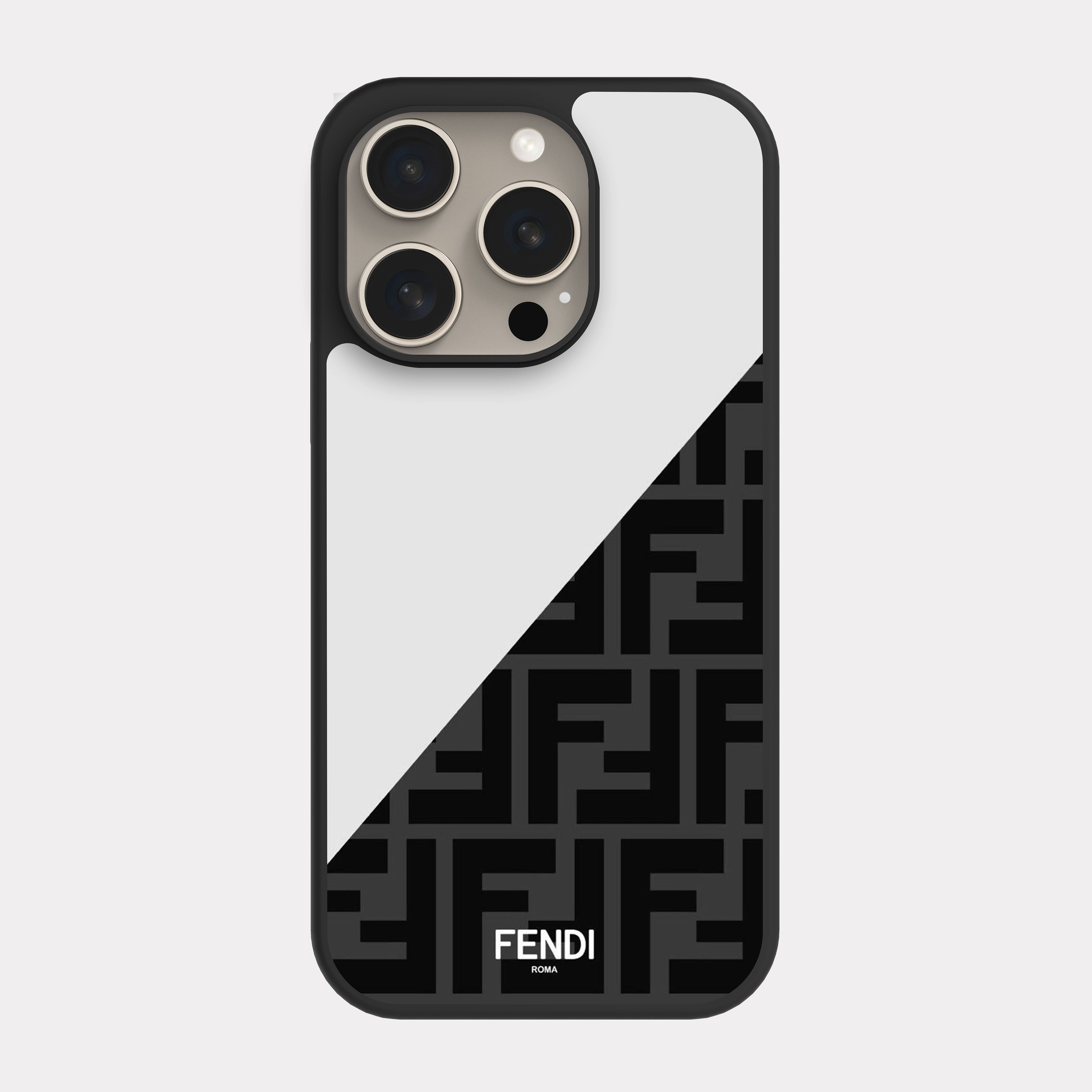 iPhone 15 Pro case cover Fendi White