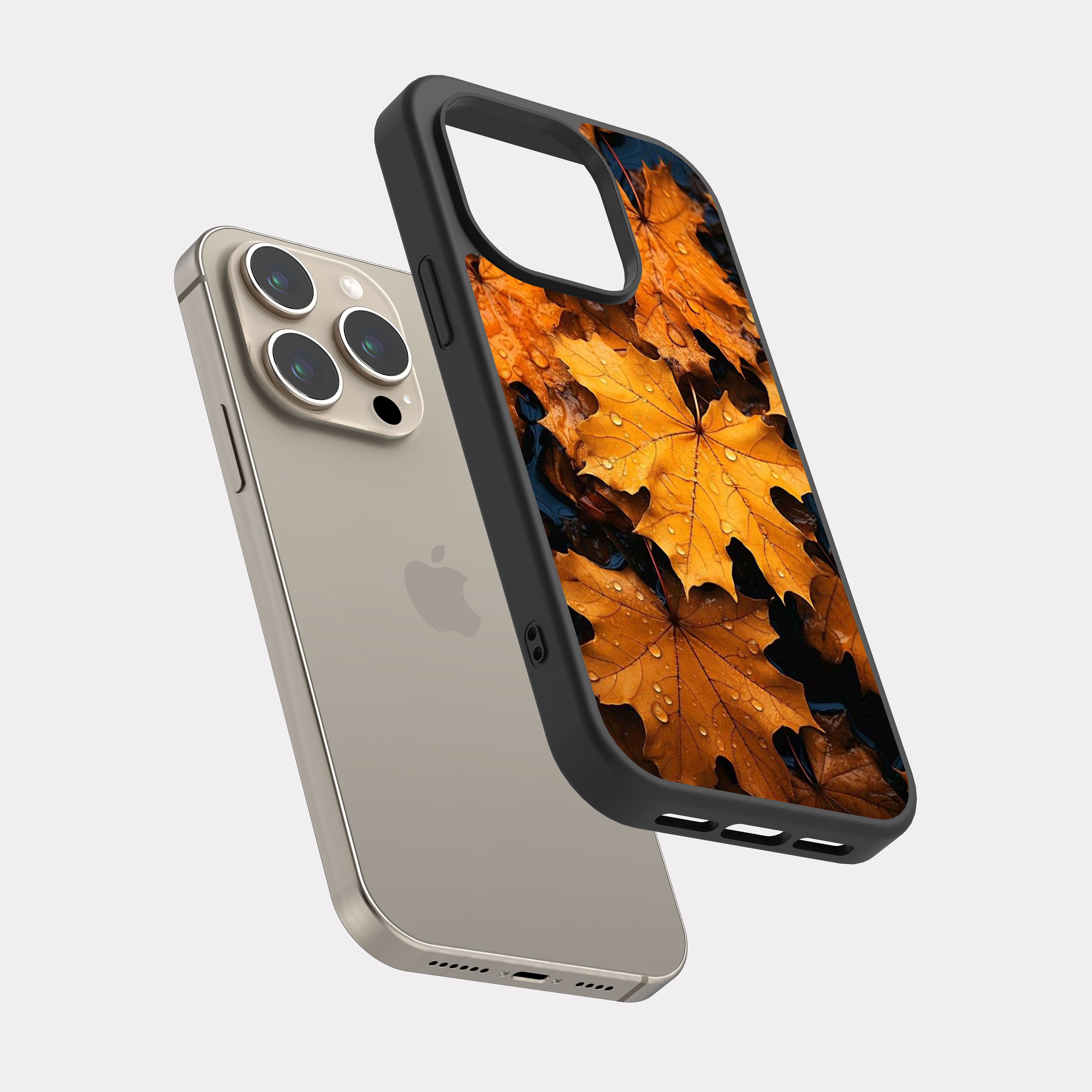 iPhone 15 Pro case cover Tree Leaves Yellow