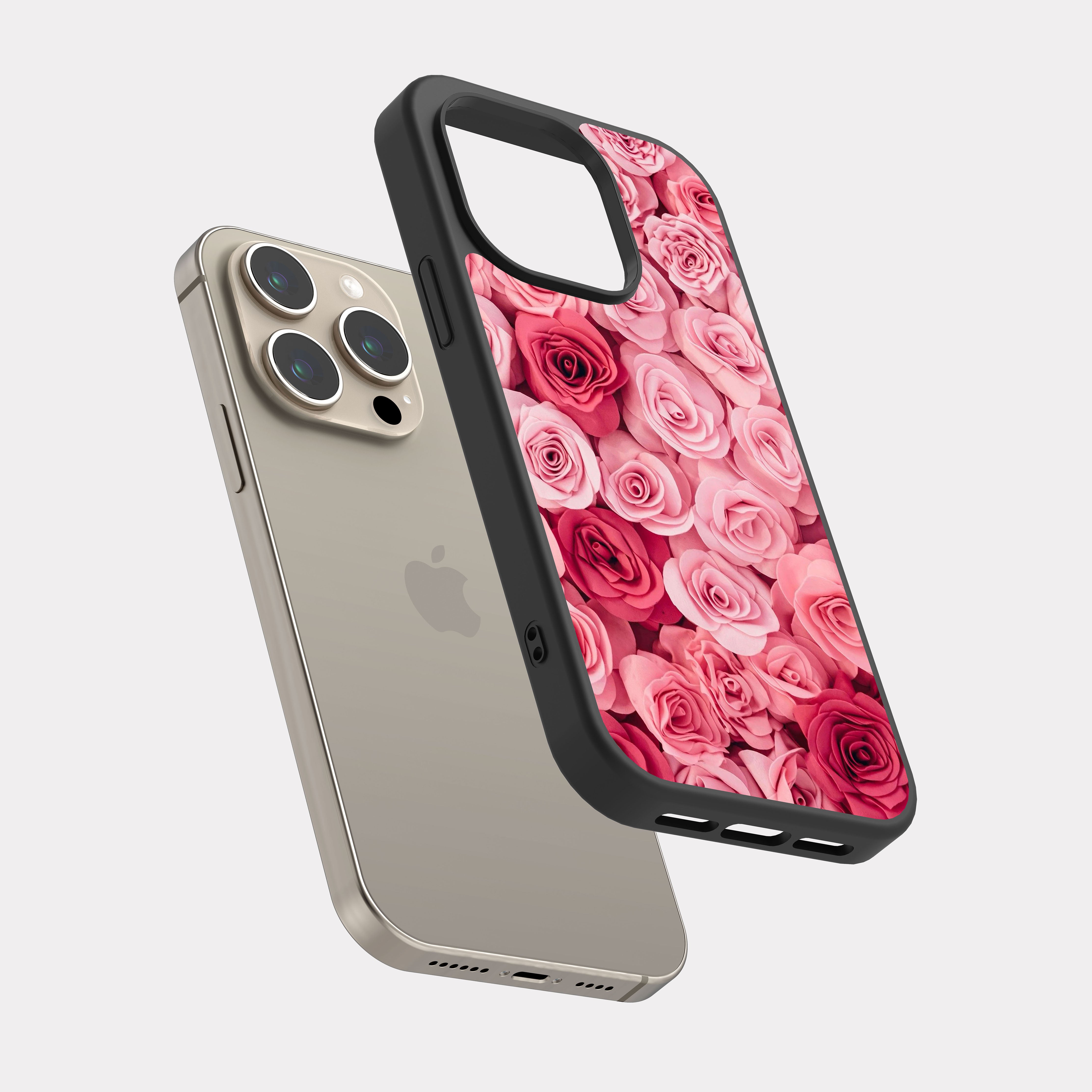 iPhone 15 Pro case cover Pink Flowers