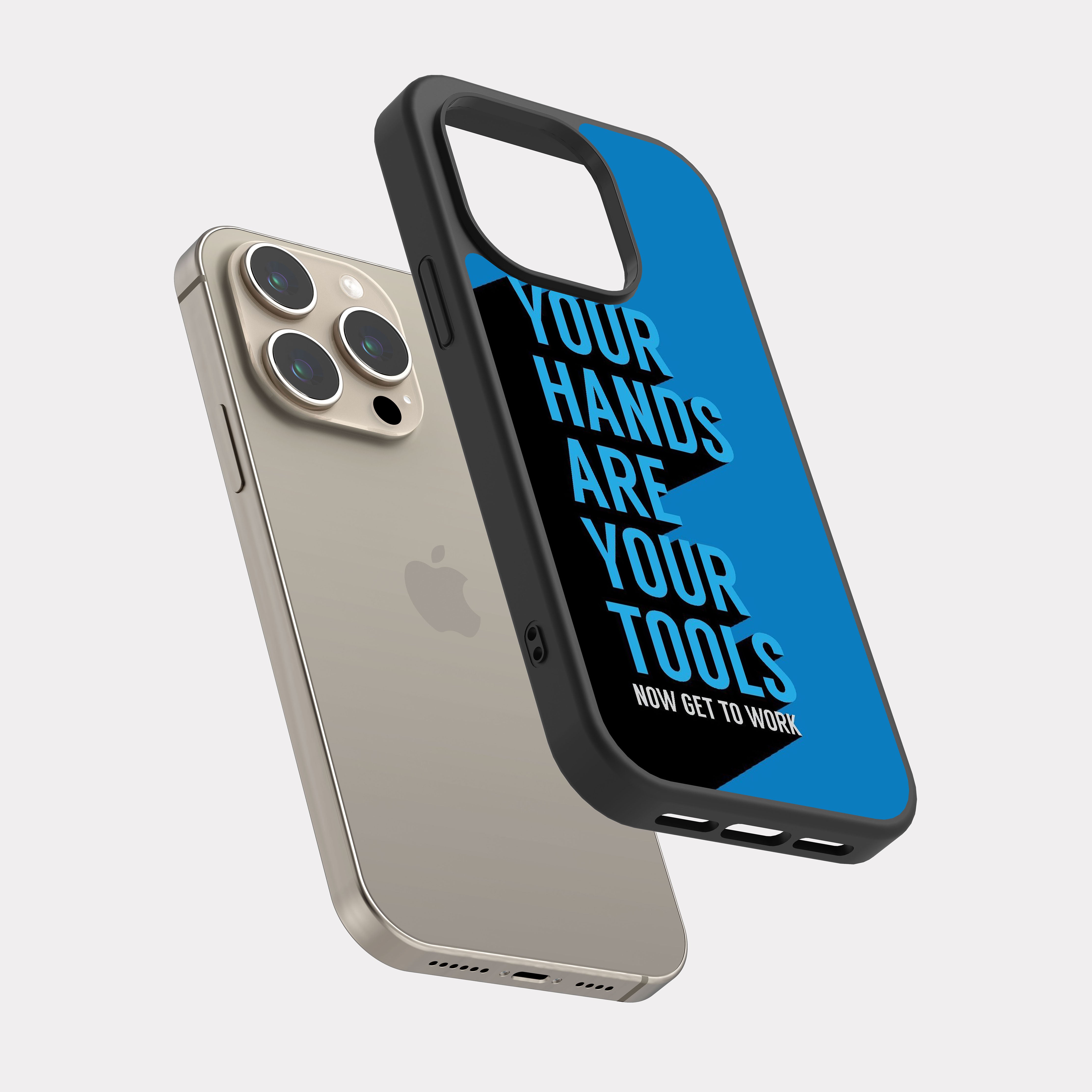 iPhone 15 Pro case cover English Quote your hands are your tool