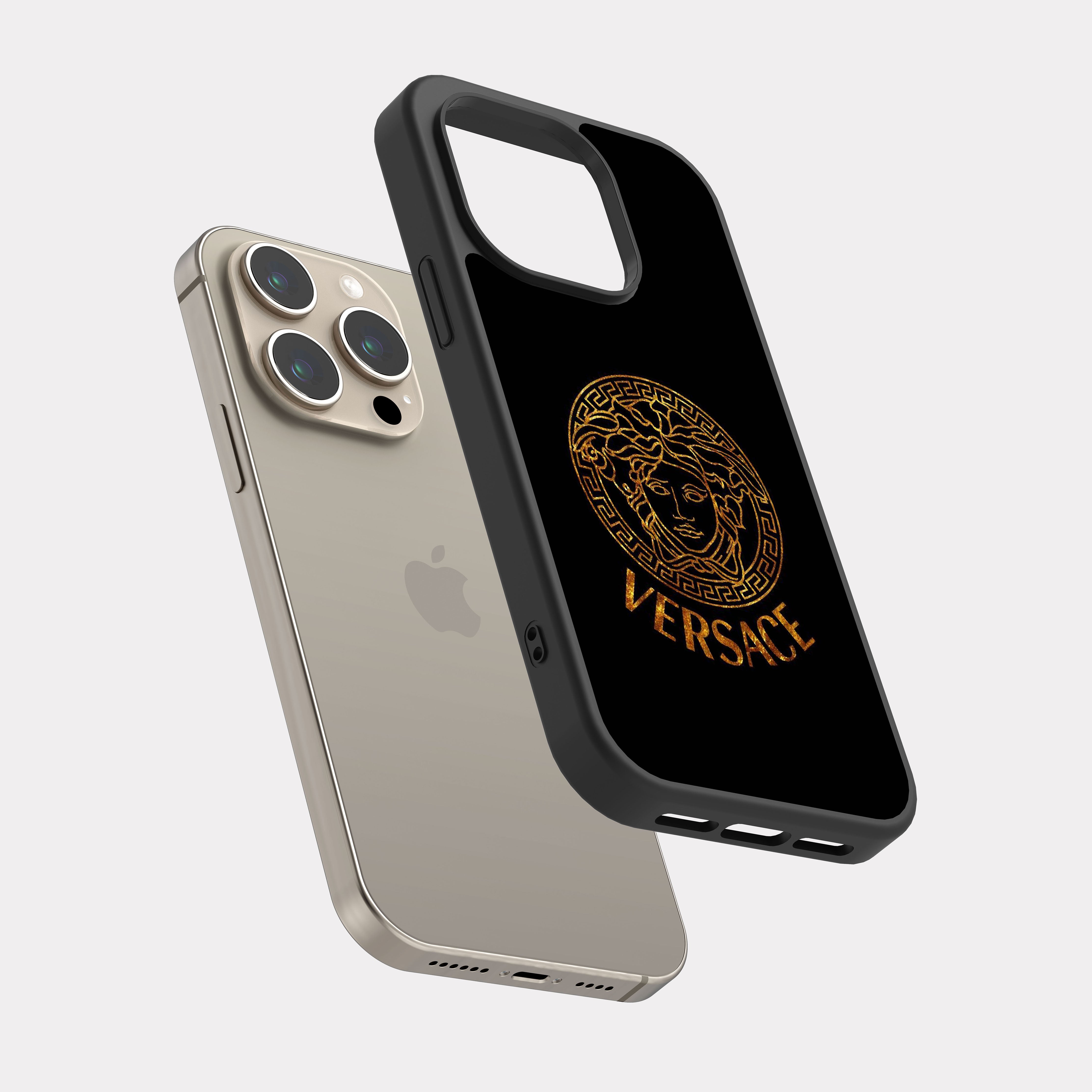 iPhone 15 Pro case cover Versace Black