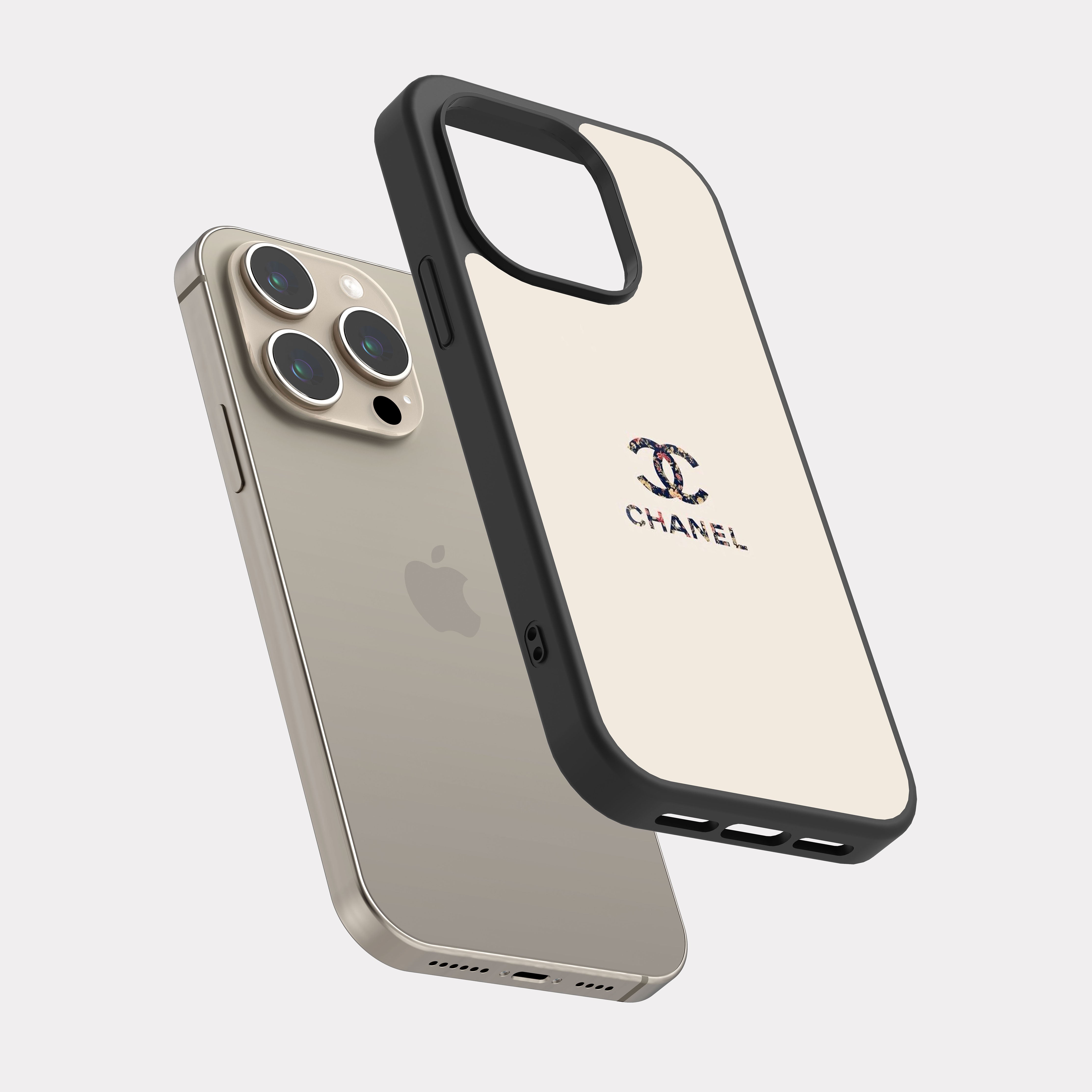 iPhone 15 Pro case cover Chanel Beige