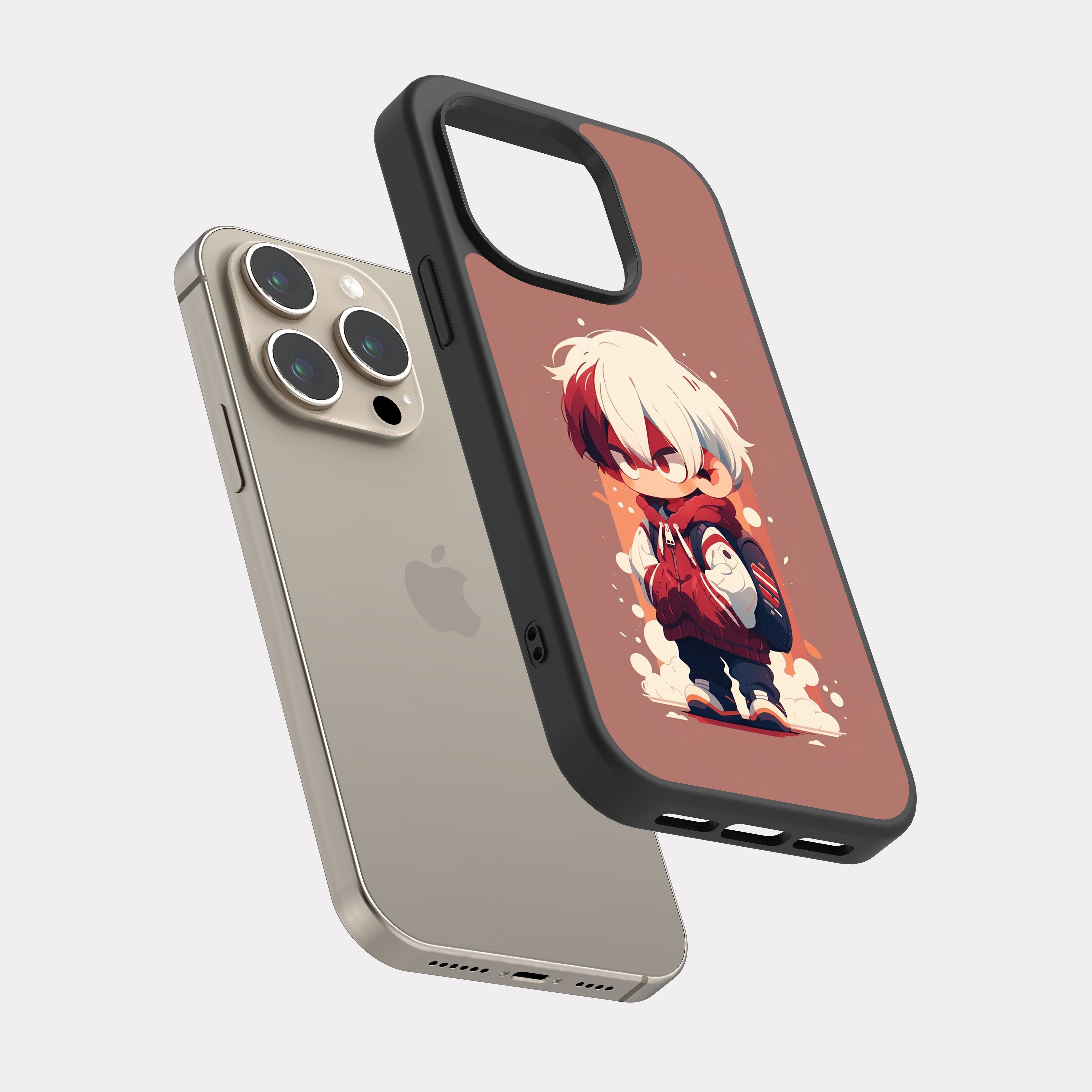 iPhone 15 Pro case cover My Hero Academia Shoto Todoroki White