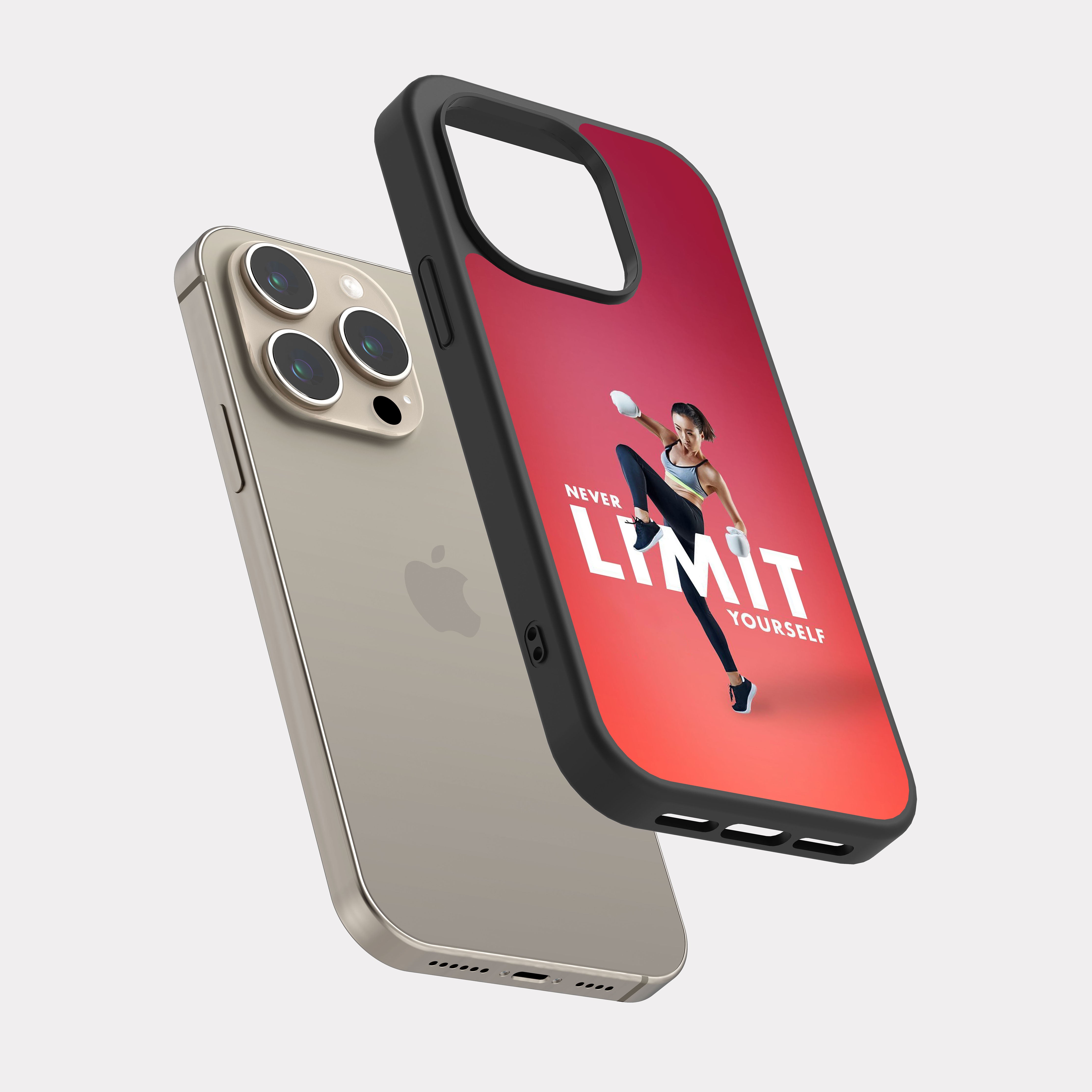 iPhone 15 Pro case cover Fitness Women Red