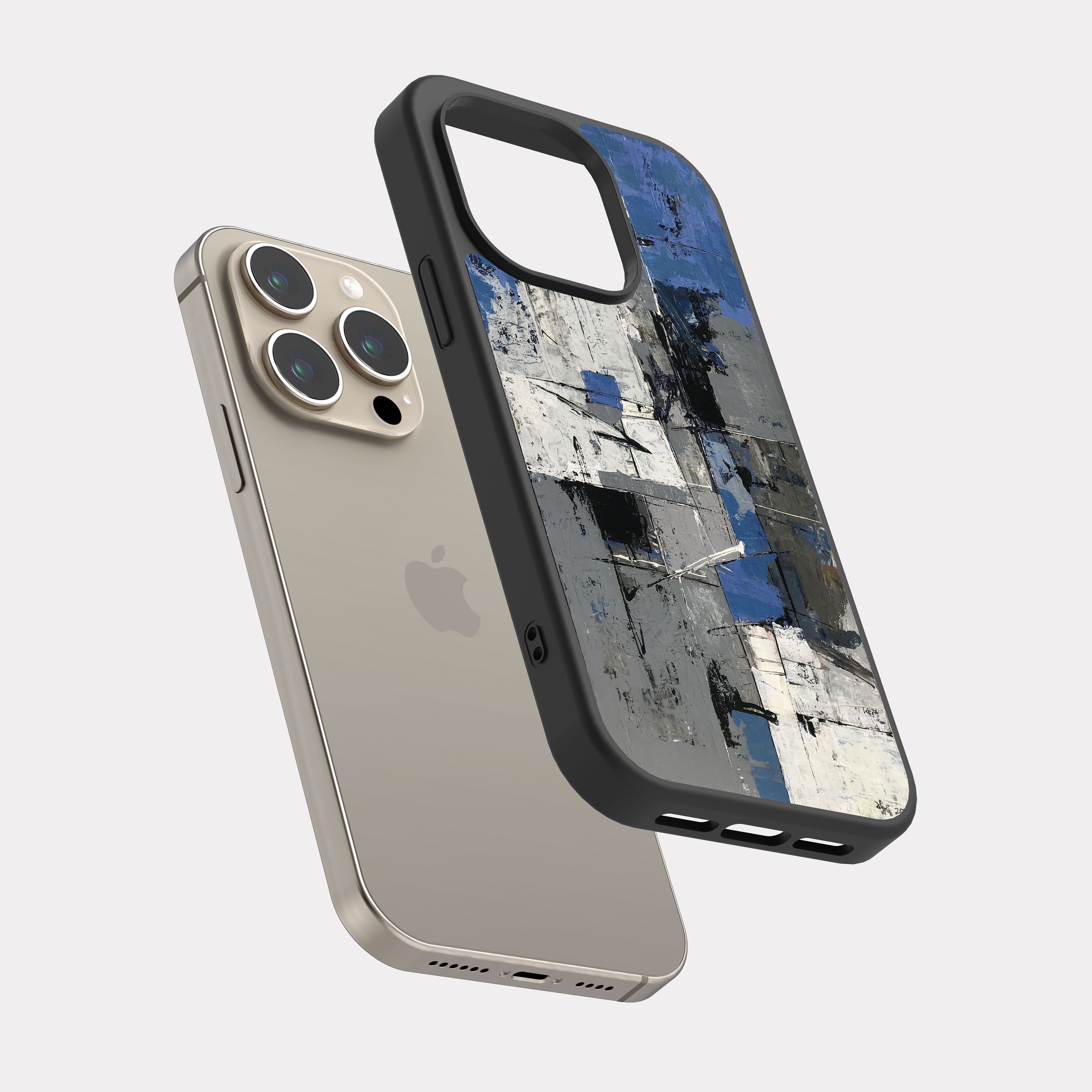 iPhone 15 Pro case cover Colors Mixing Cyan