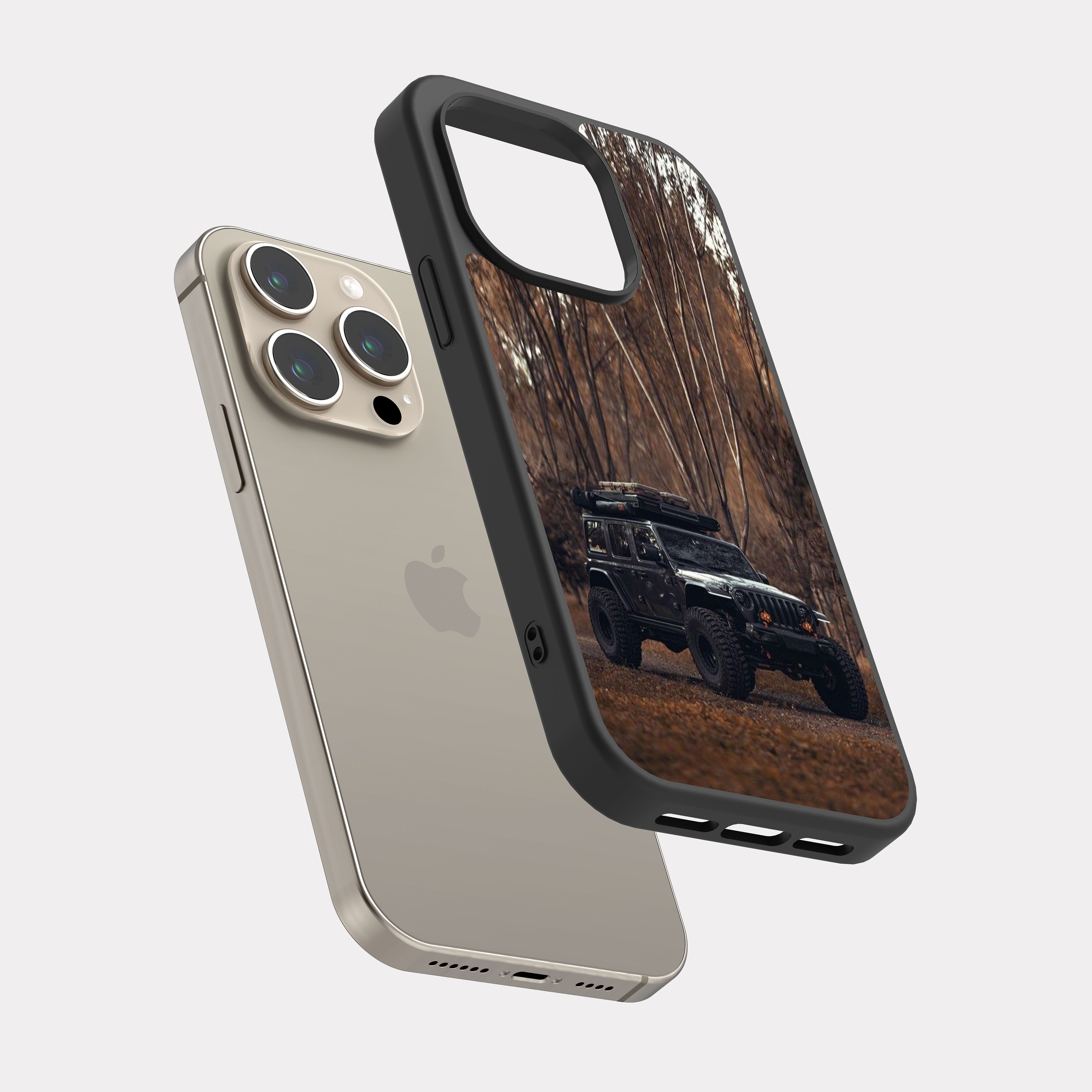 iPhone 15 Pro case cover Jeep Wrangler Rubicon Rebel Brown