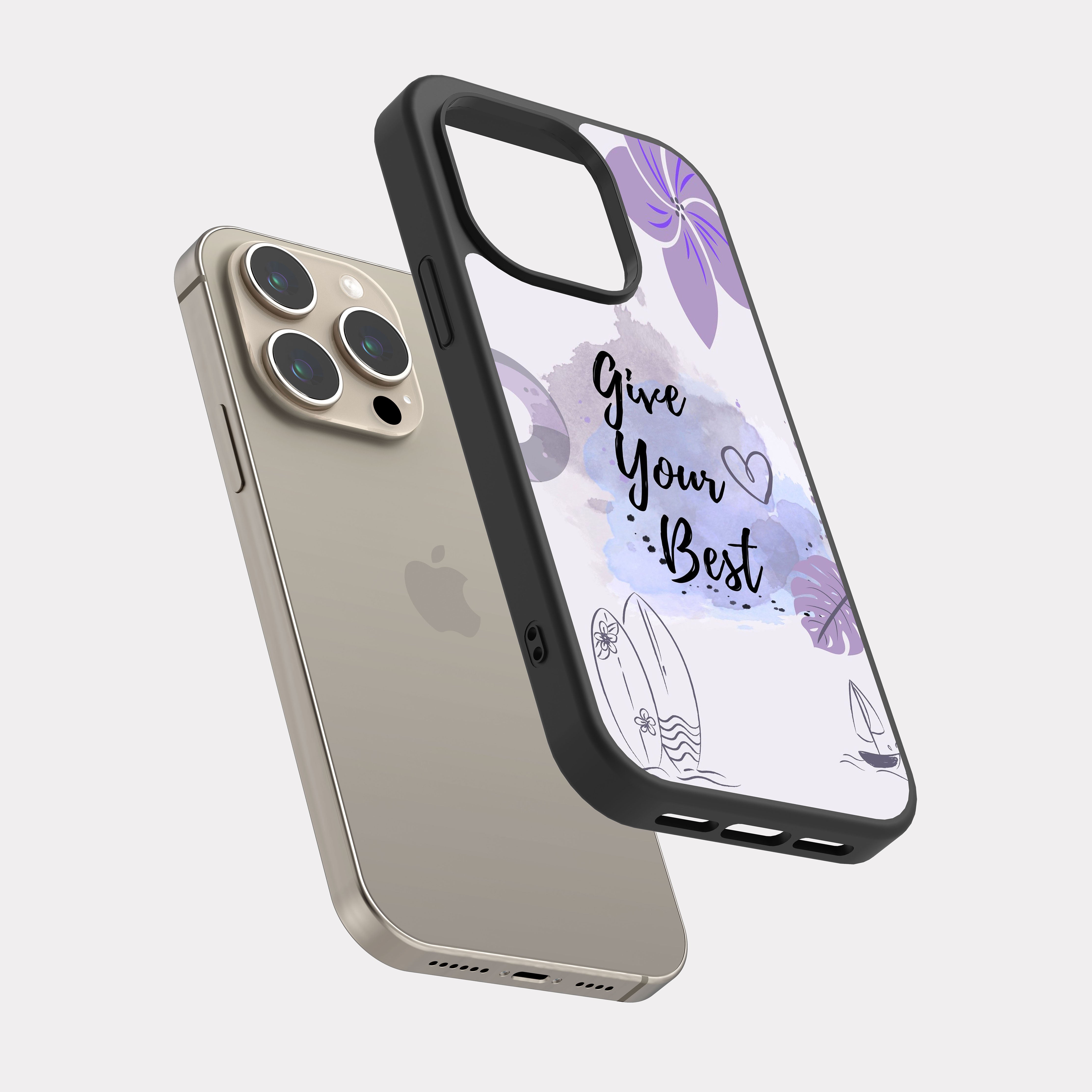 iPhone 15 Pro case cover English Quote give your best