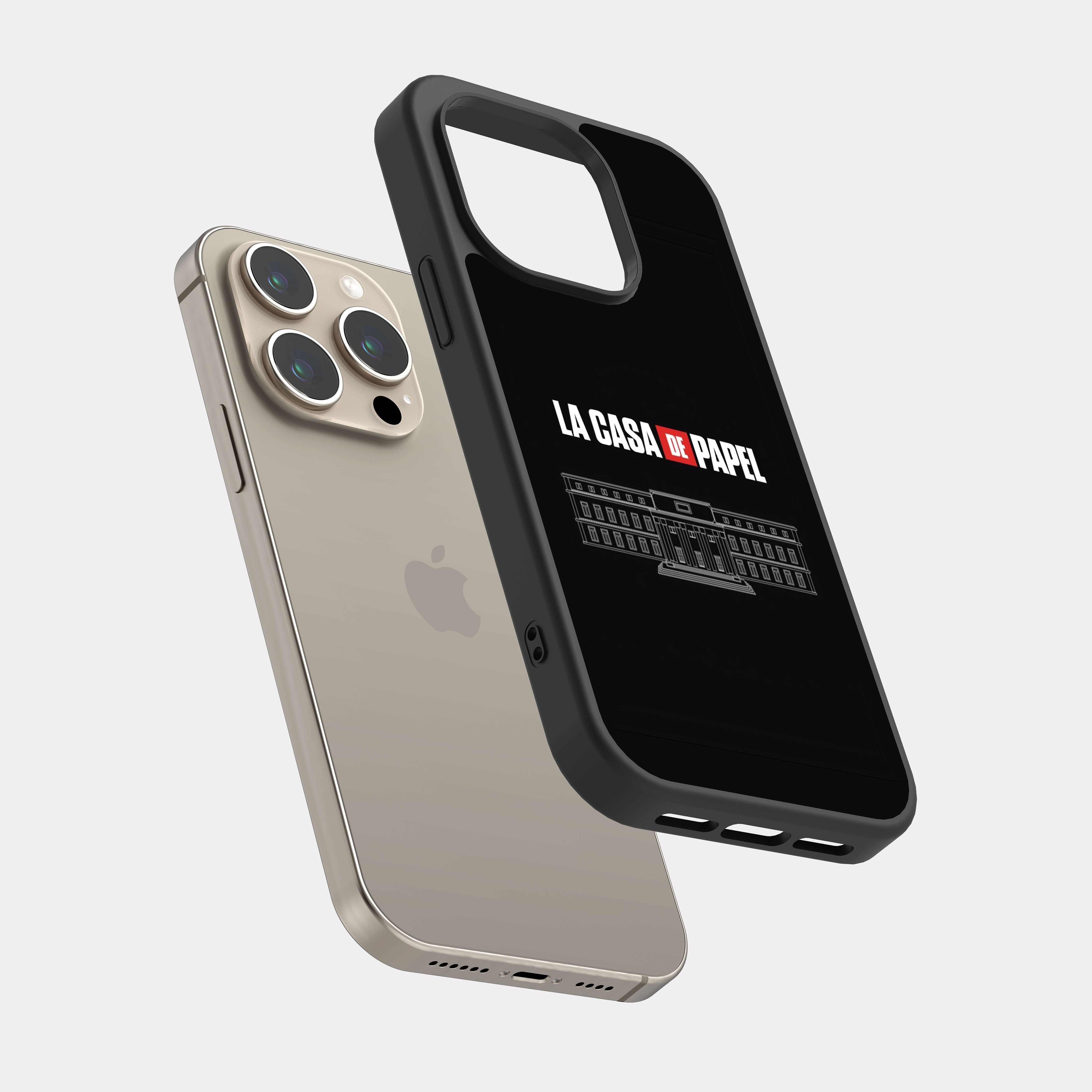 iPhone 15 Pro case cover La Casa De Papel  White