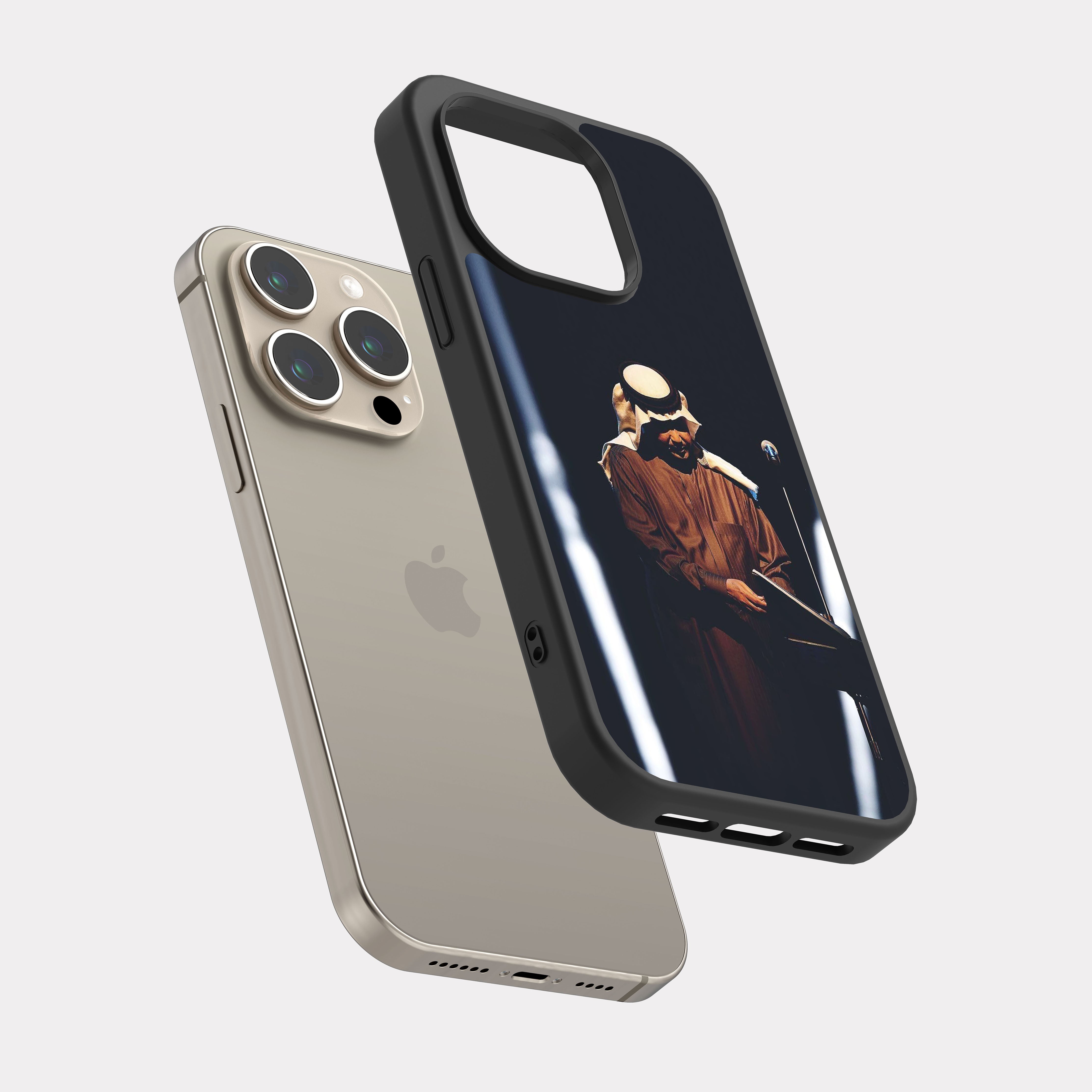 iPhone 15 Pro case cover Mohammed Abdu Beige