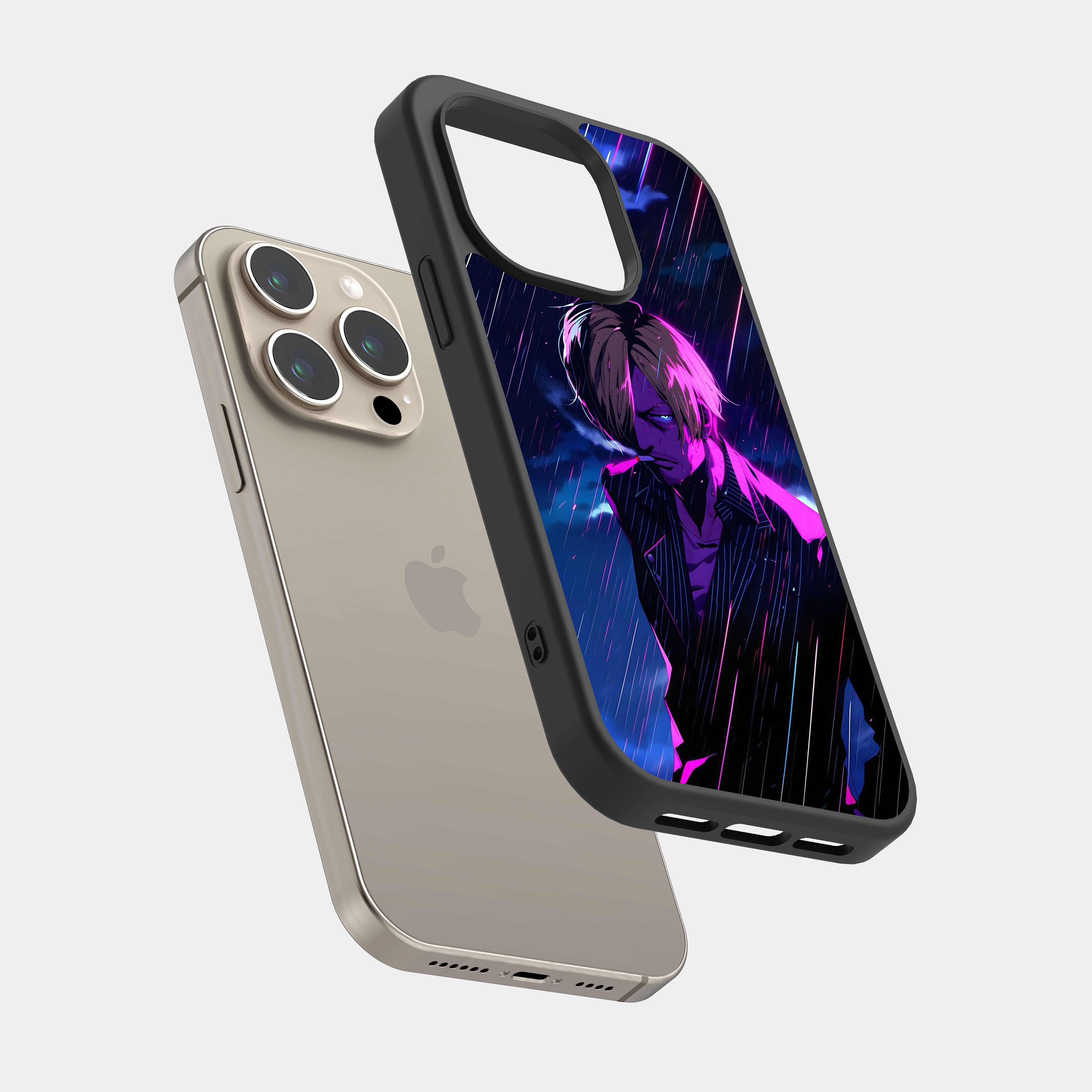 iPhone 15 Pro case cover One Piece Sanji Fuchsia