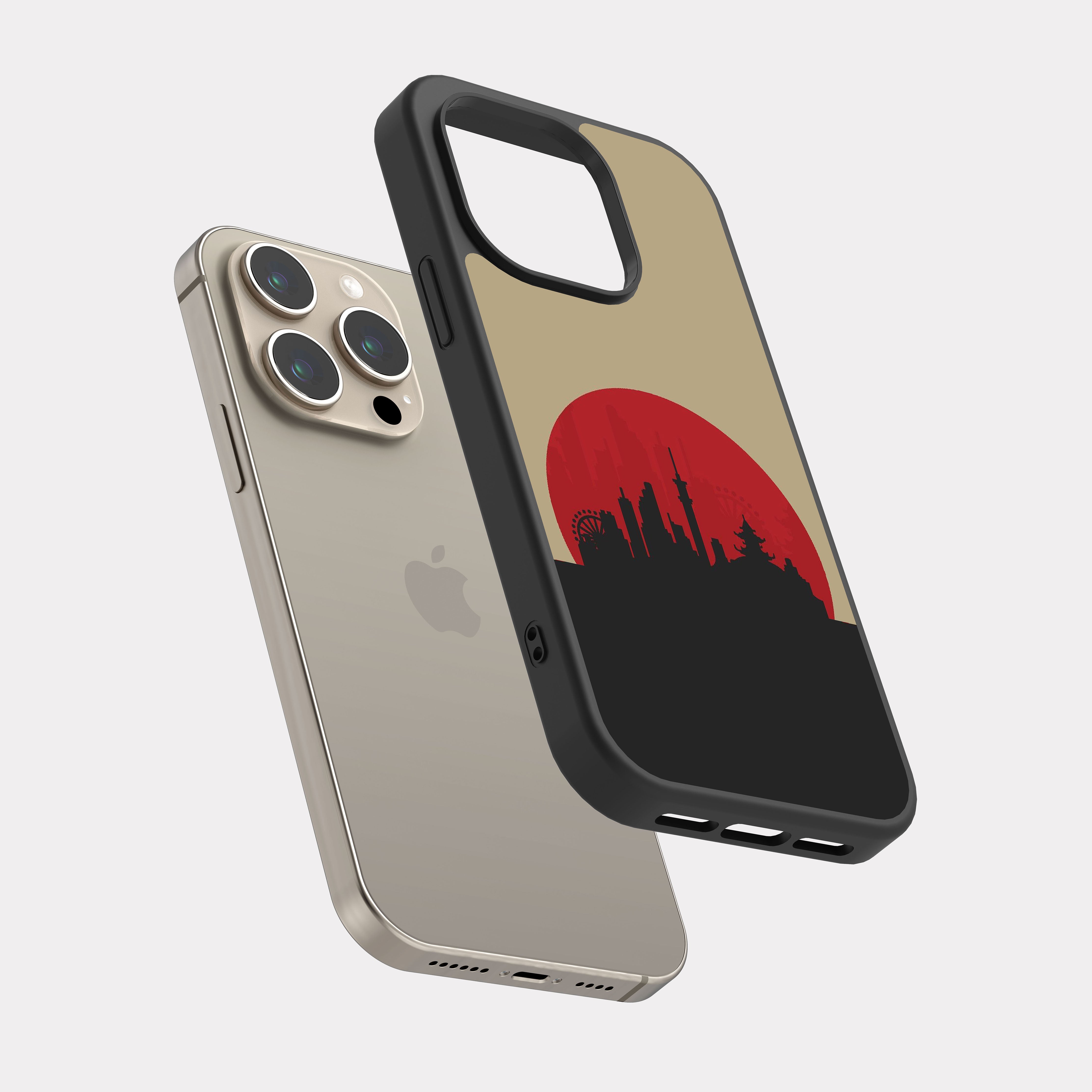 iPhone 15 Pro case cover Tokyo City Beige
