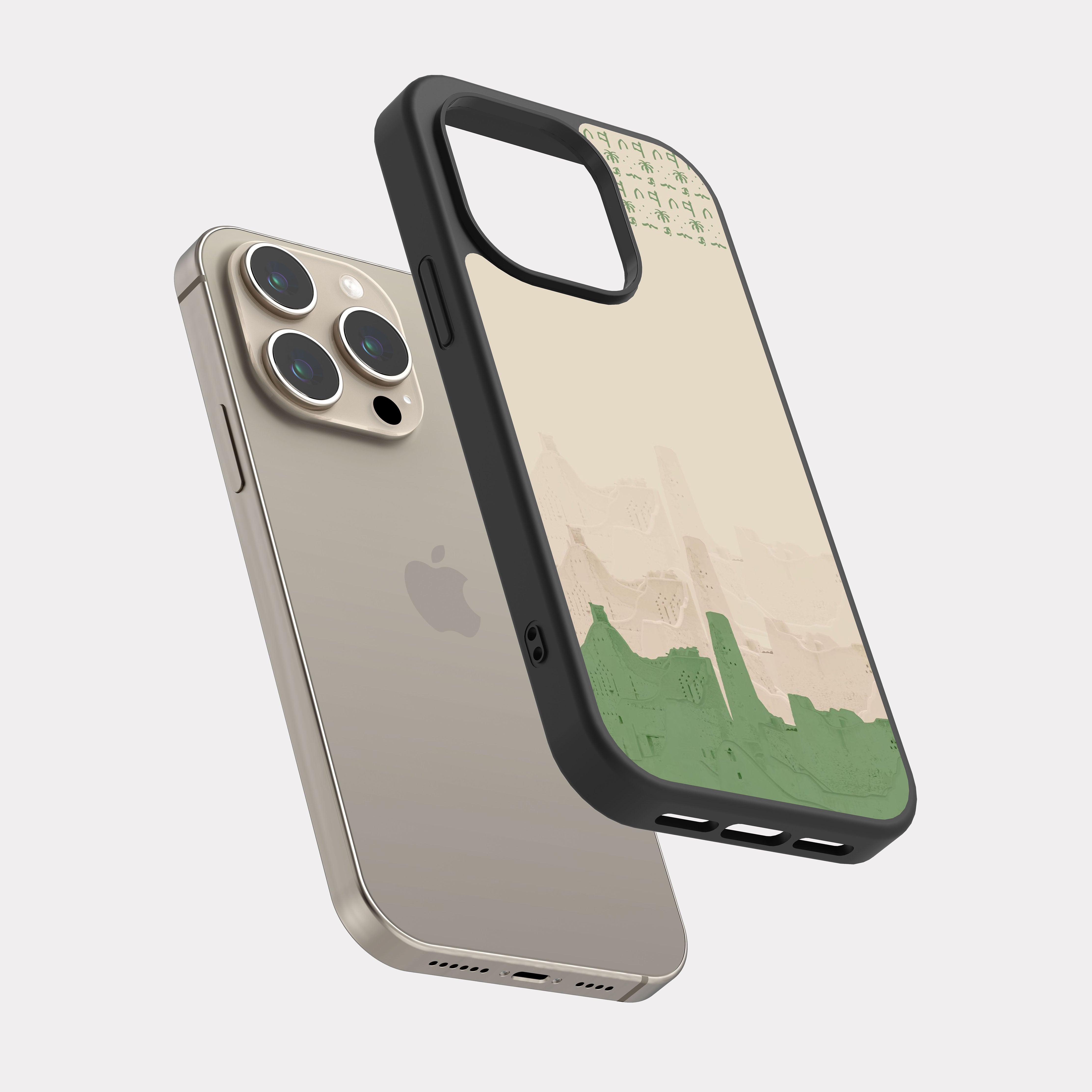 iPhone 15 Pro case cover Old Saudi Arabia Beige