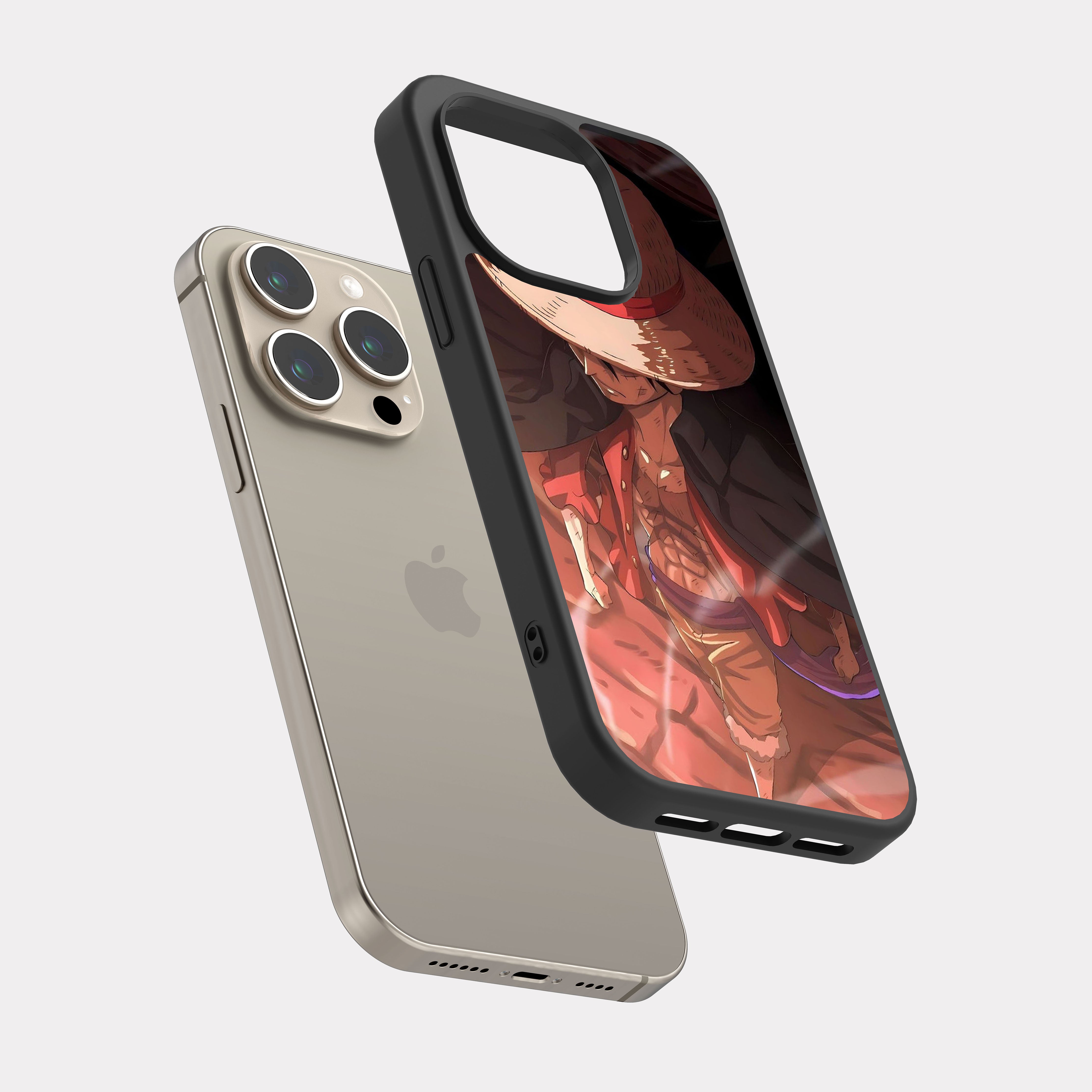 iPhone 15 Pro case cover One Piece Luffy Beige
