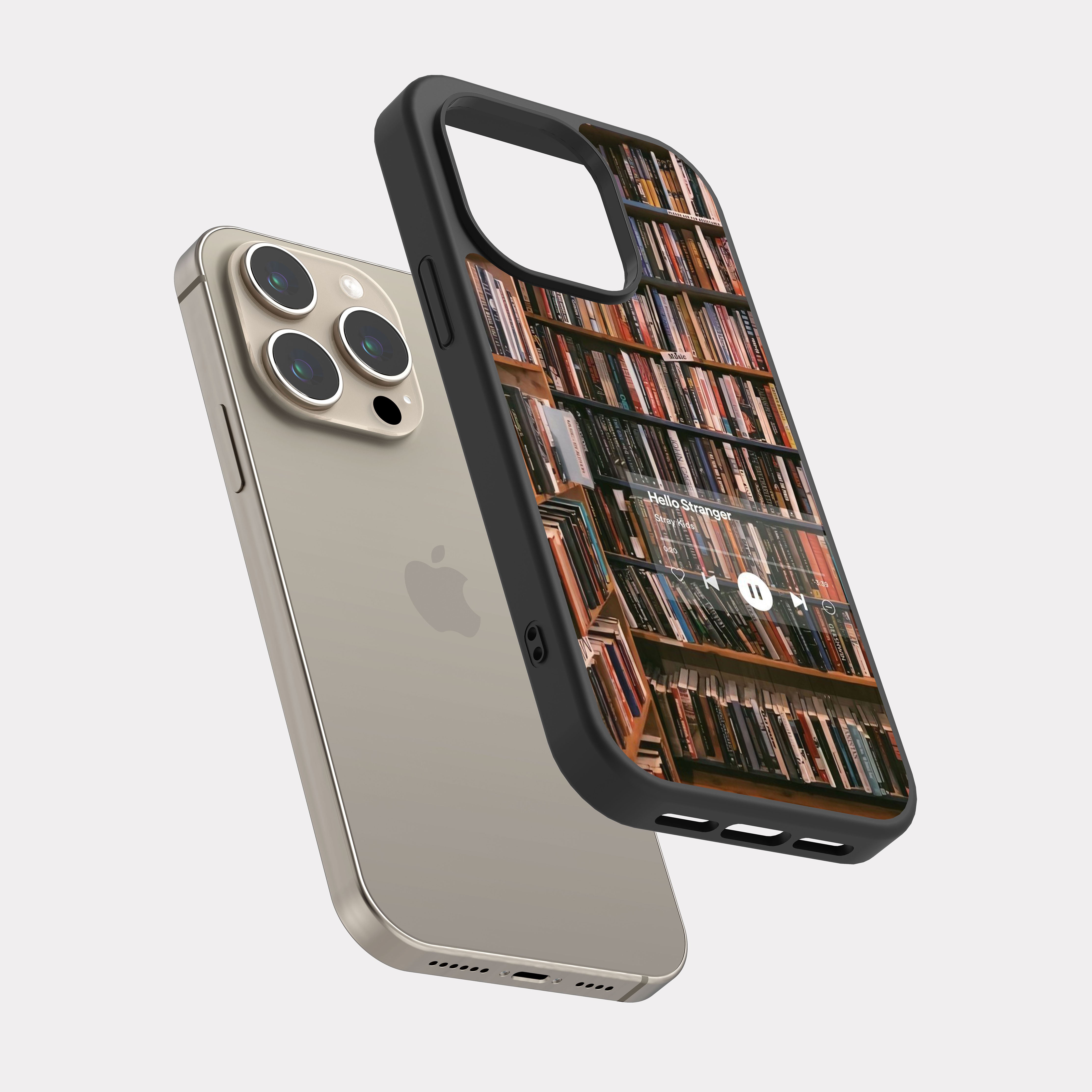 iPhone 15 Pro case cover Library Brown