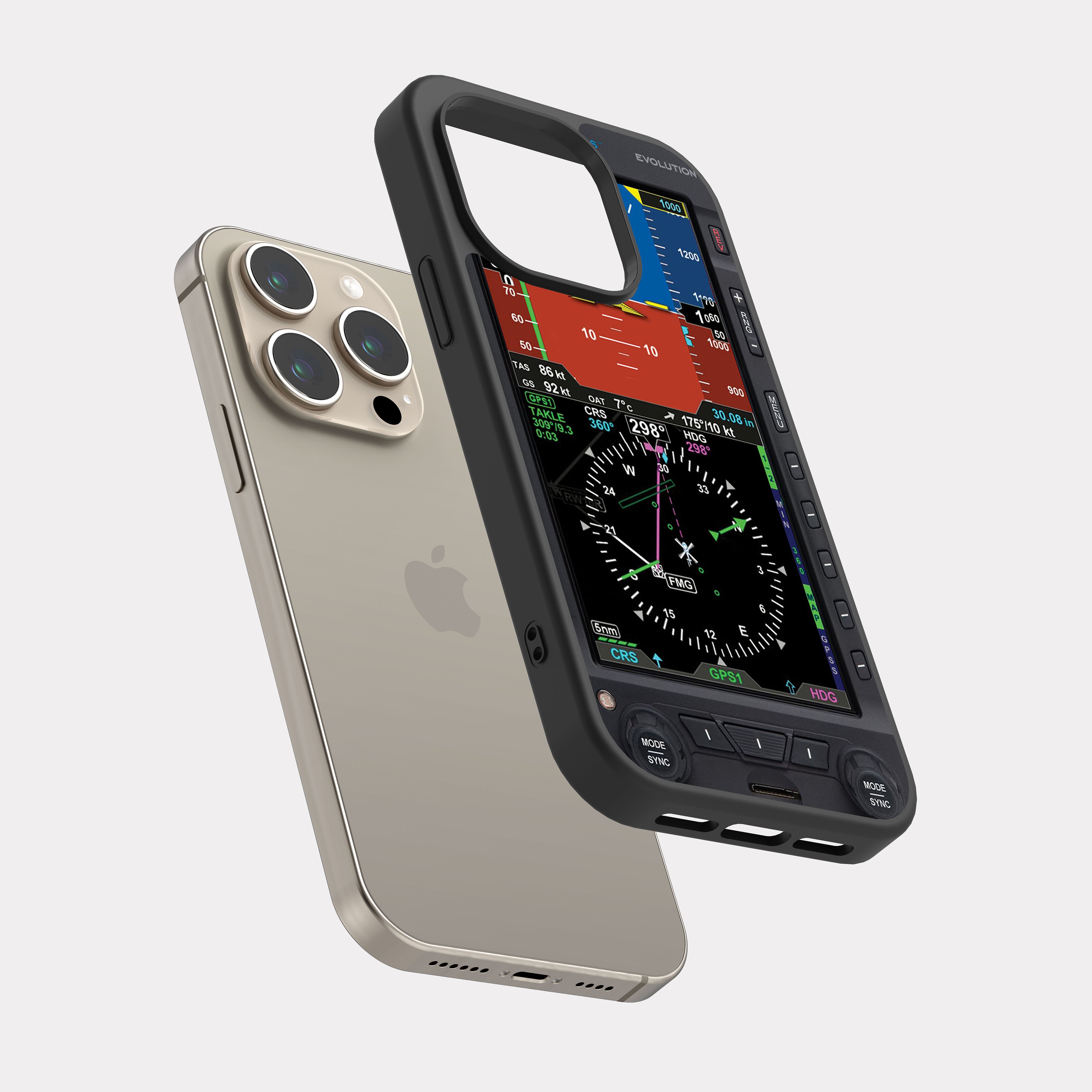 iPhone 15 Pro case cover Aviator Indicator Plane Multicolour