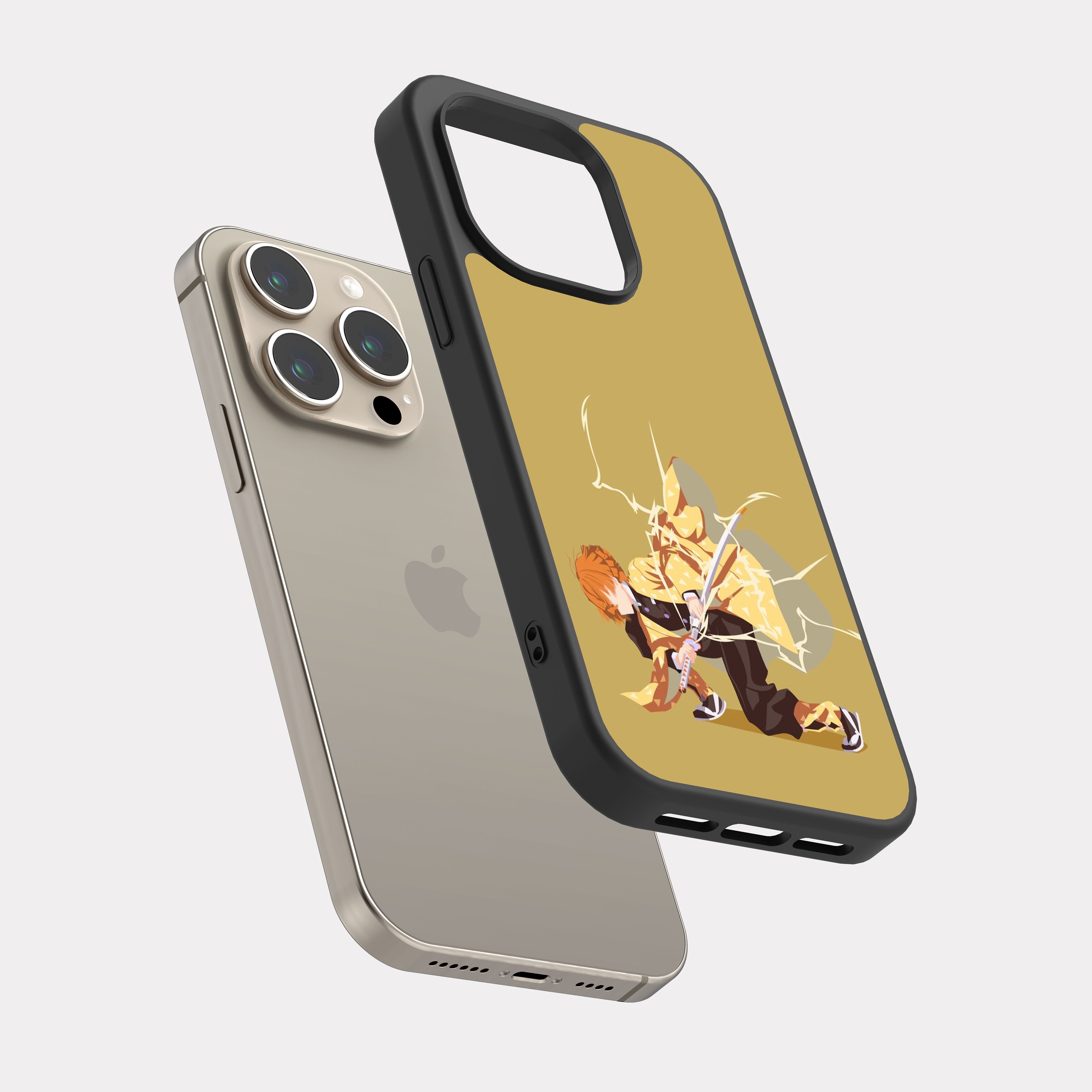 iPhone 15 Pro case cover Demon Slayer Zenitsu Yellow