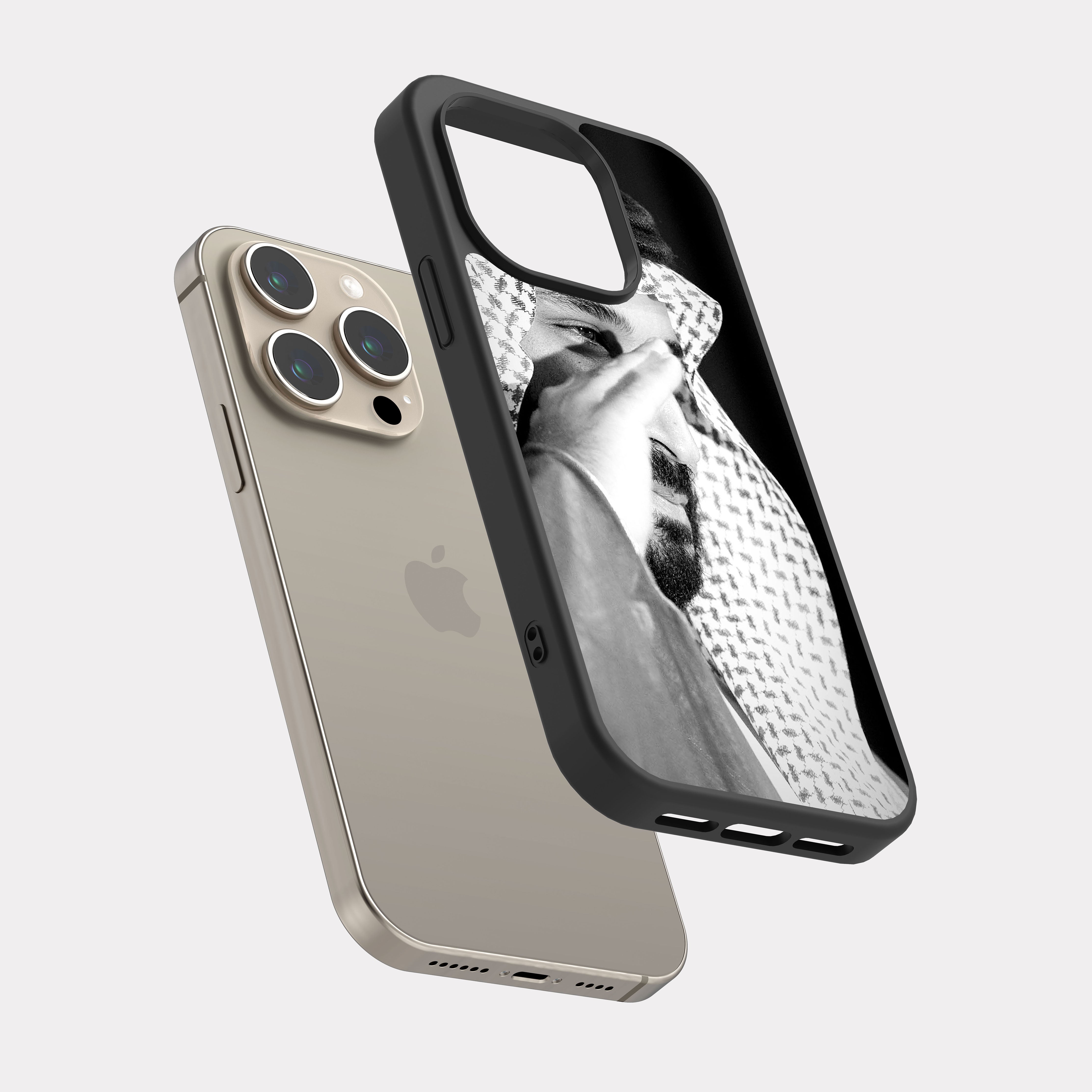 iPhone 15 Pro case cover Prince Mohammed bin Salman MBS  White Black