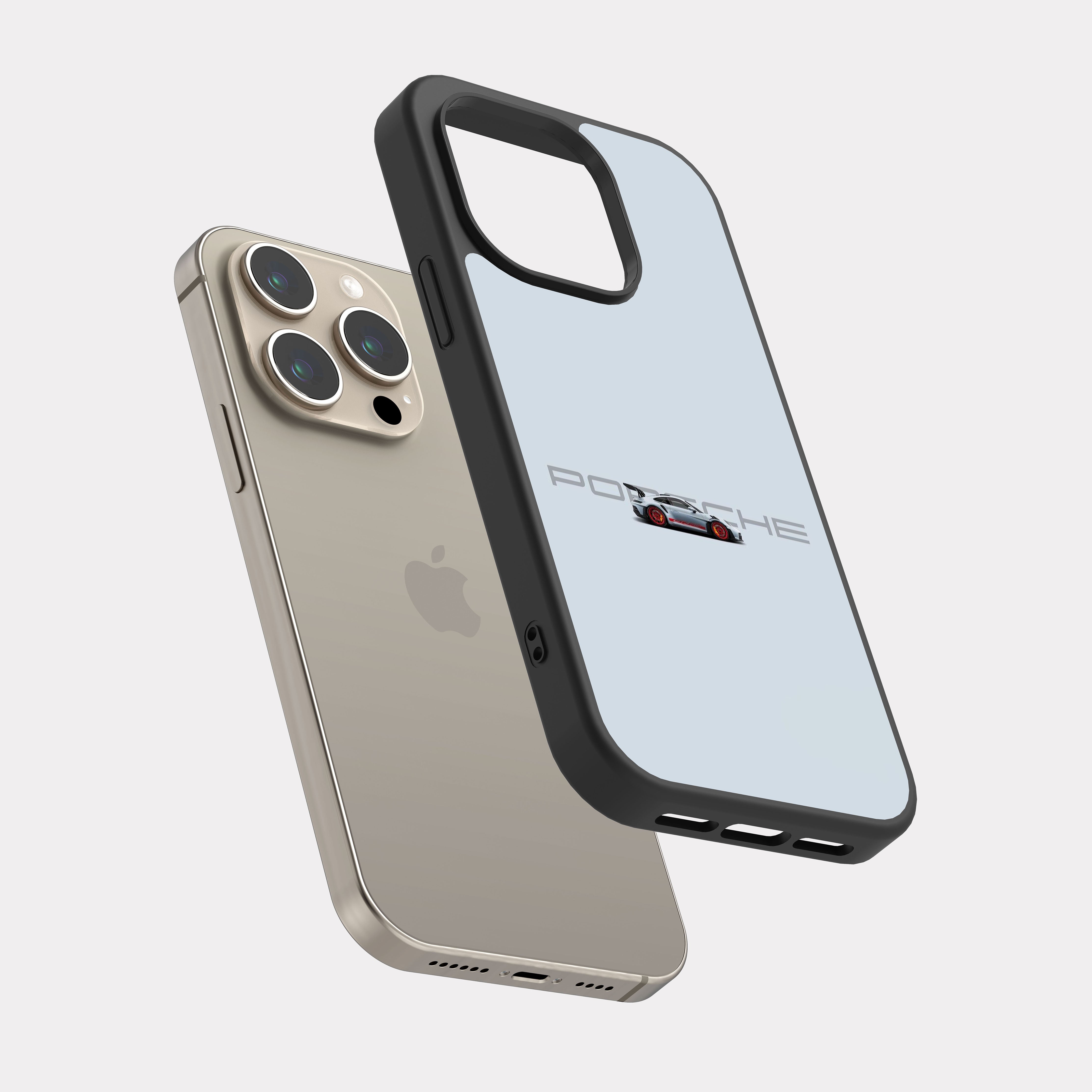 iPhone 15 Pro case cover Porsche GT3 RS Grey