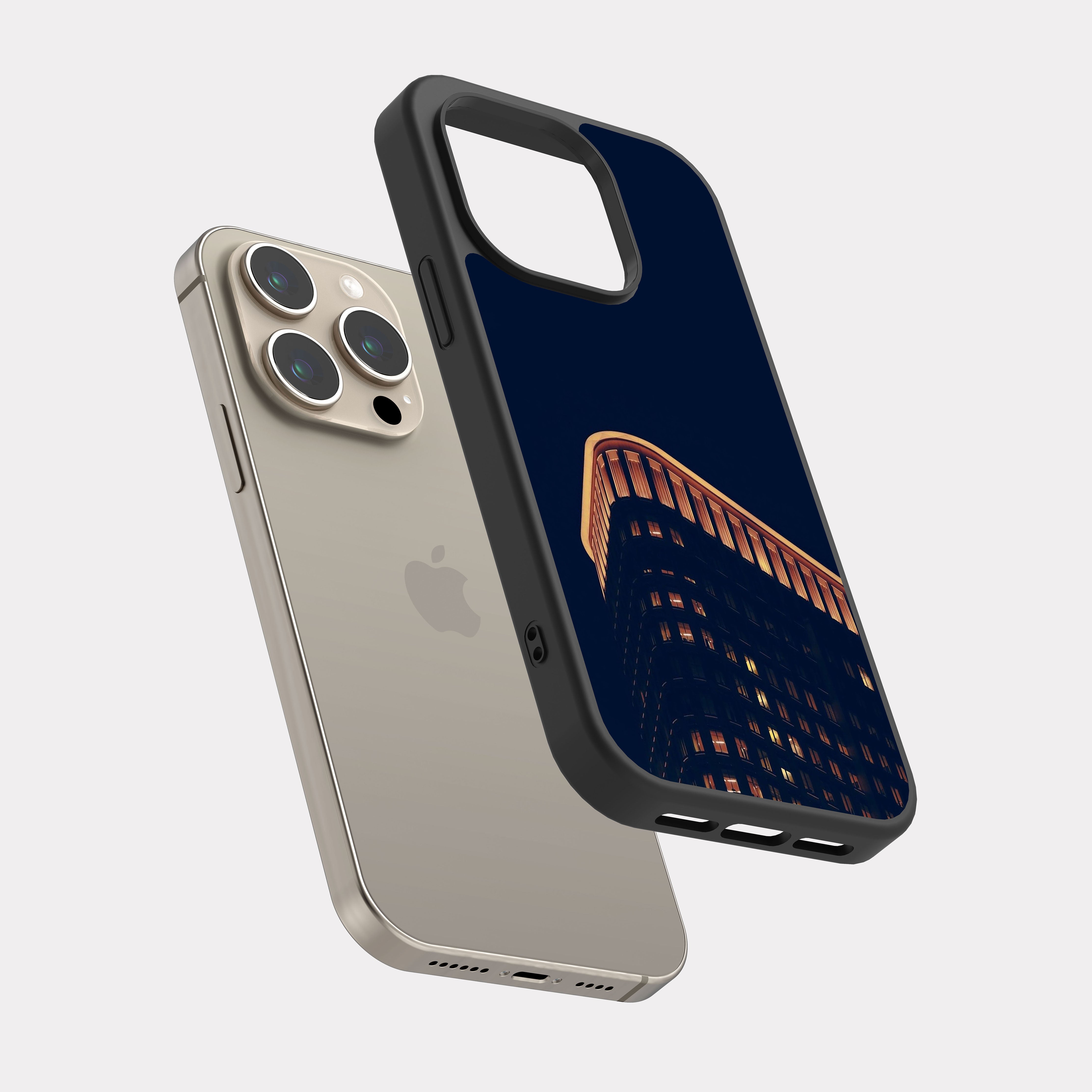 iPhone 15 Pro case cover  Architectural Design Orange