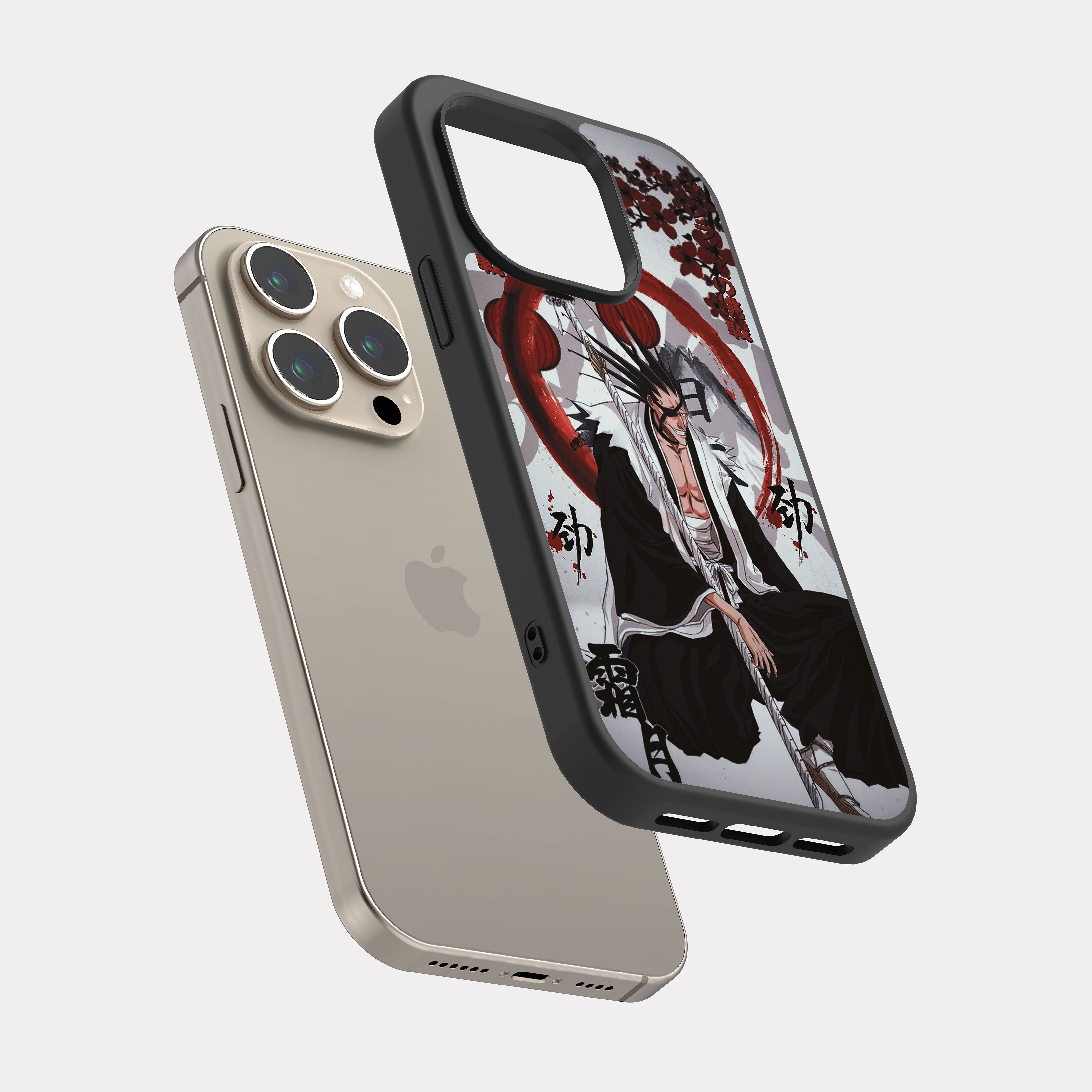 iPhone 15 Pro case cover Kenpachi Zaraki Bleach White